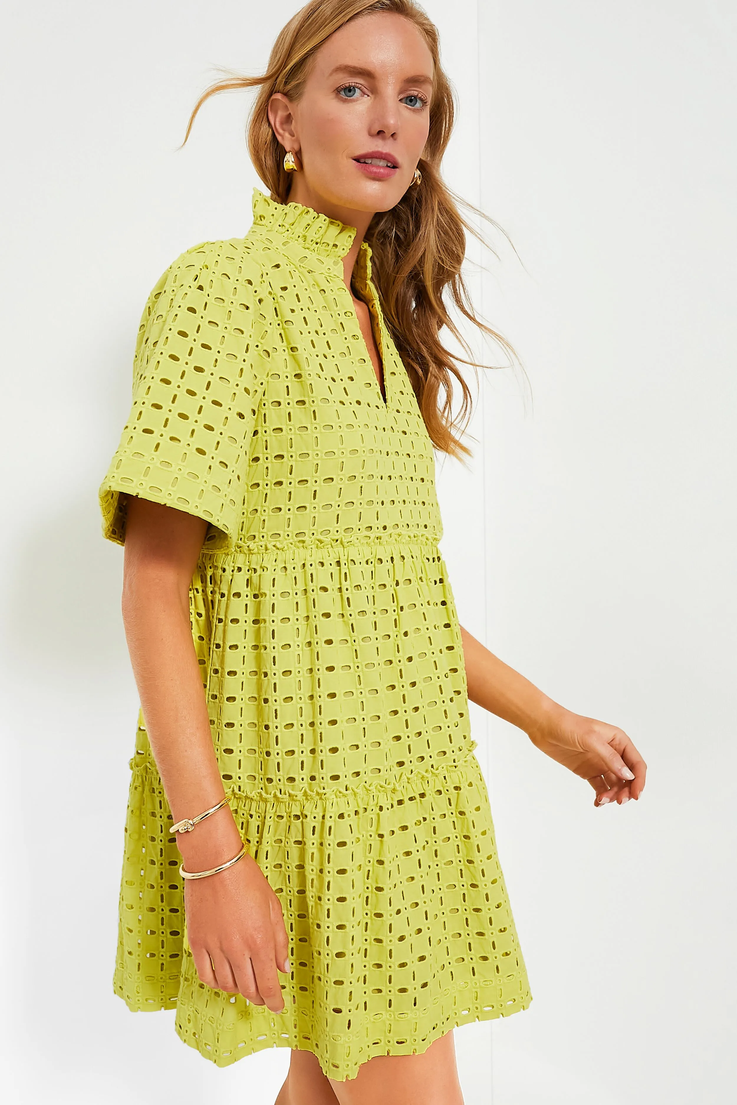 Lemongrass Eyelet Crawford Dress sold by Tuckernuck product image thumbnail 3
