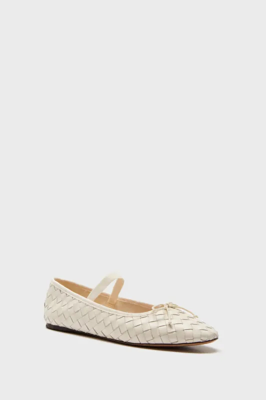 Cream Woven Leather Leonie Flats sold by Tuckernuck