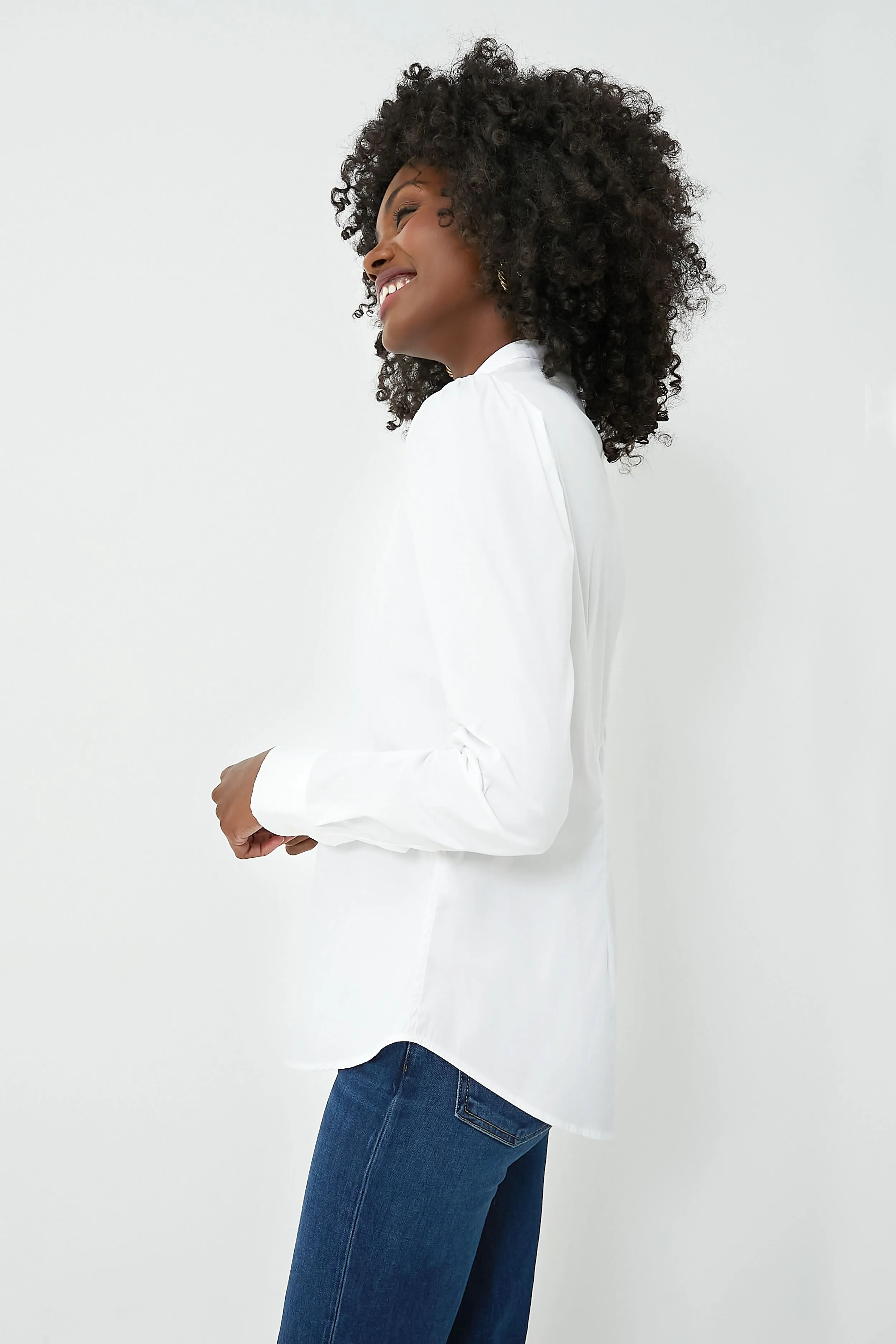 White Puffed Shoulder Shirt sold by Tuckernuck product image thumbnail 3