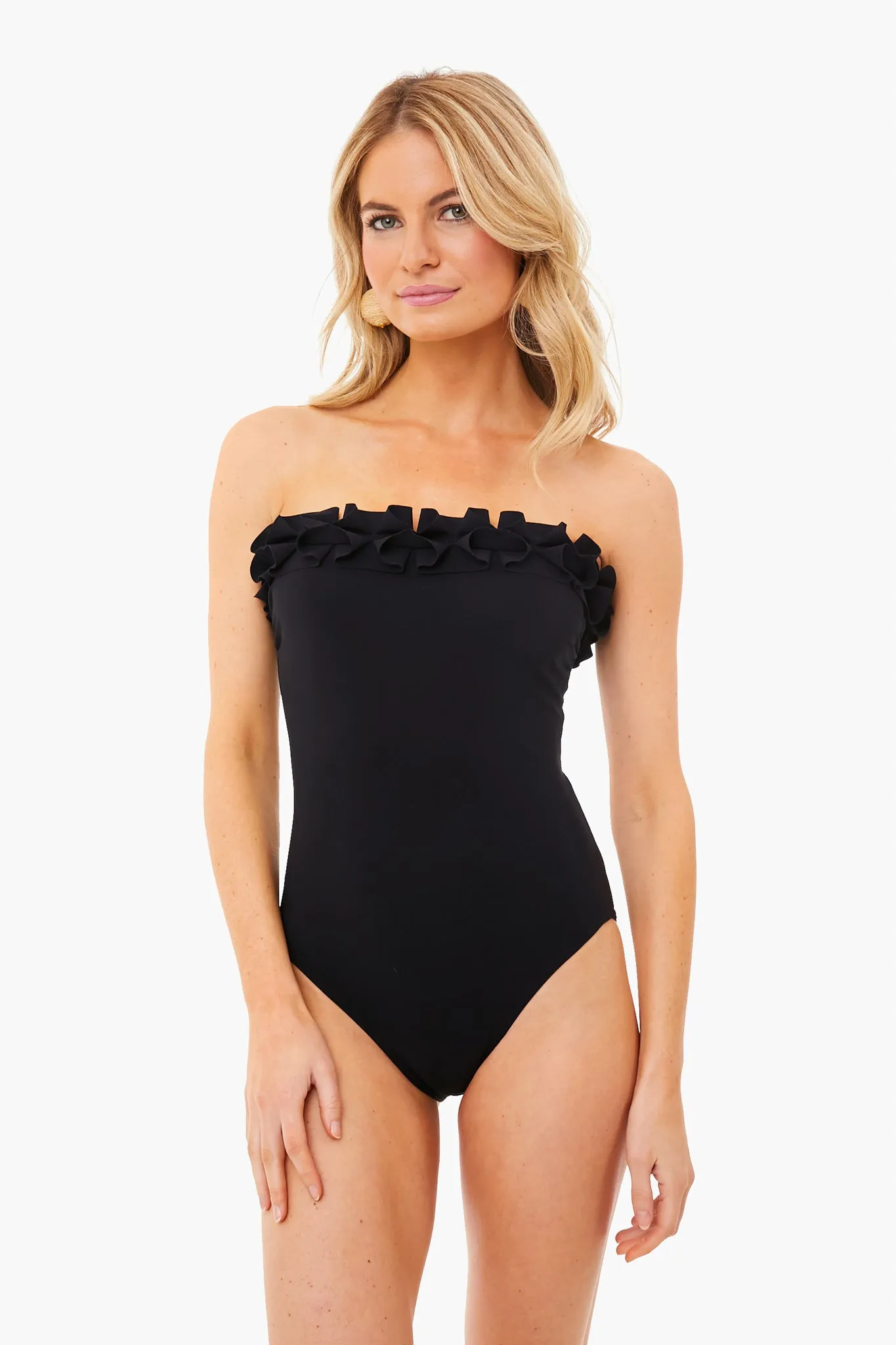 Black Ellery Bandeau One Piece sold by Tuckernuck