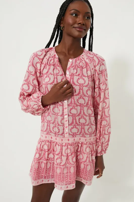 Pink Print Callie Mini Dress made by Tuckernuck