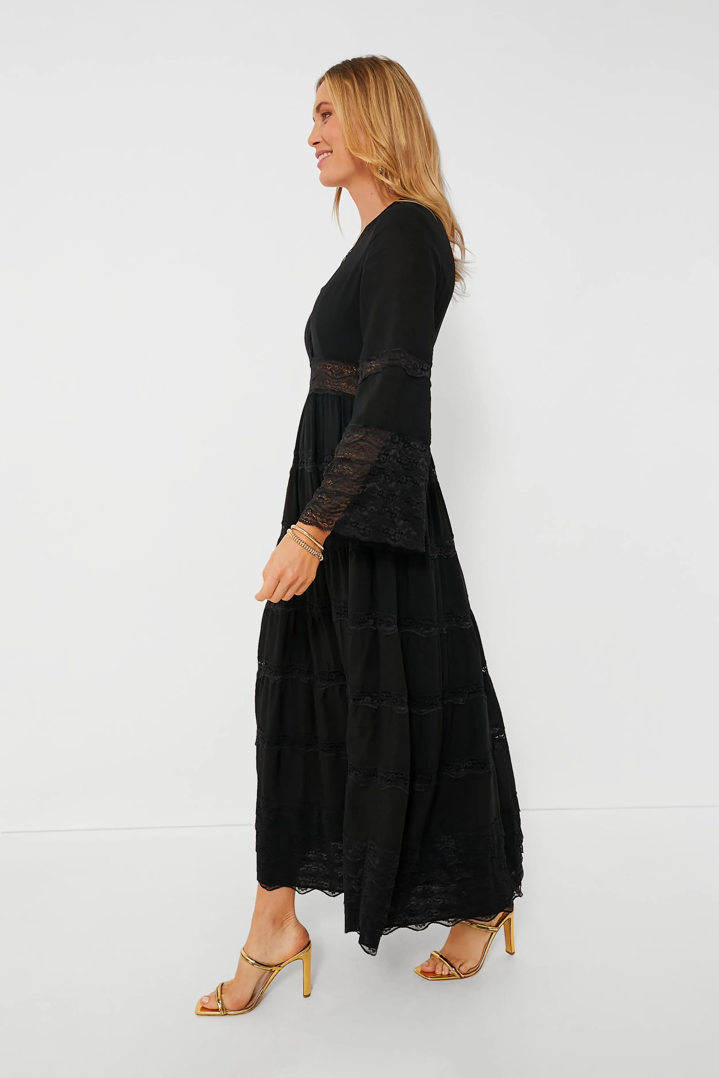 Black Lace Lydia Maxi Dress sold by Tuckernuck product image thumbnail 3