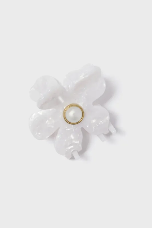 Mother of Pearl Lily Claw Clip sold by Tuckernuck