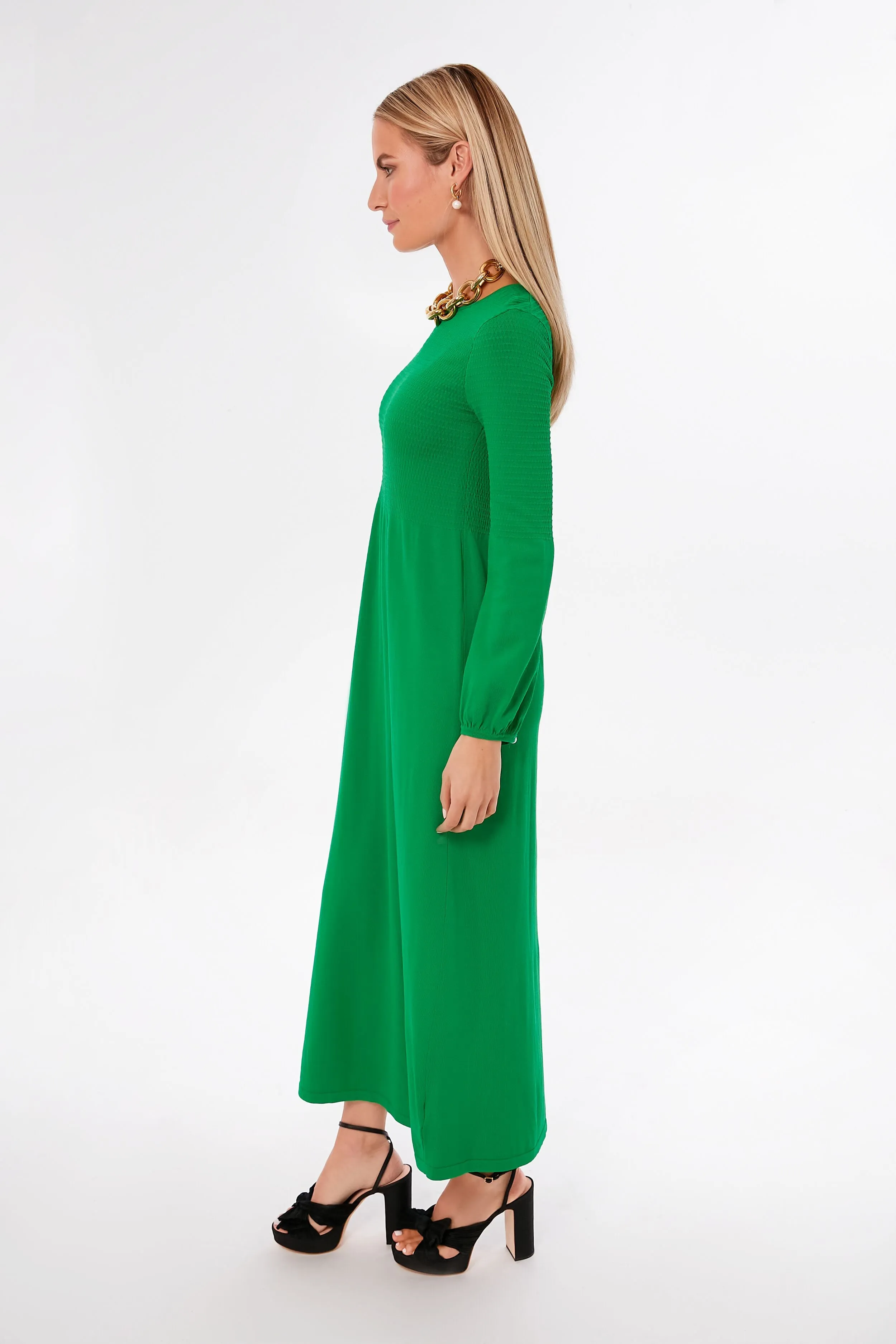 Emerald Green Lennox Dress sold by Tuckernuck product image thumbnail 3
