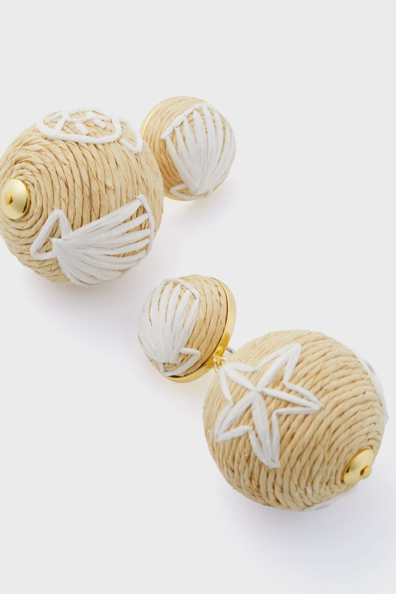 Embroidered Raffia Lantern Earrings sold by Tuckernuck product image thumbnail 4