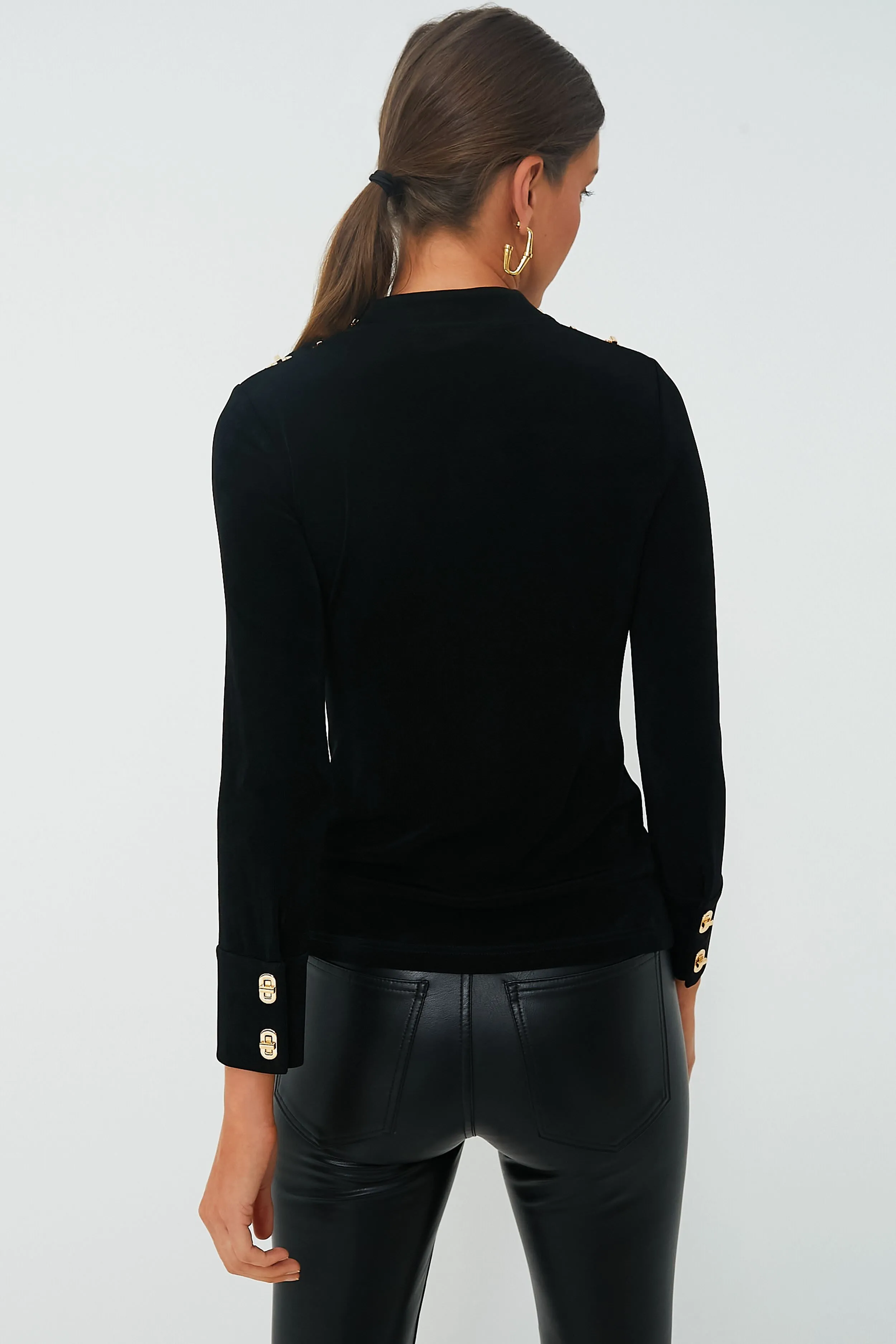 Black Clasp Shoulder Kaley Top sold by Tuckernuck product image thumbnail 5