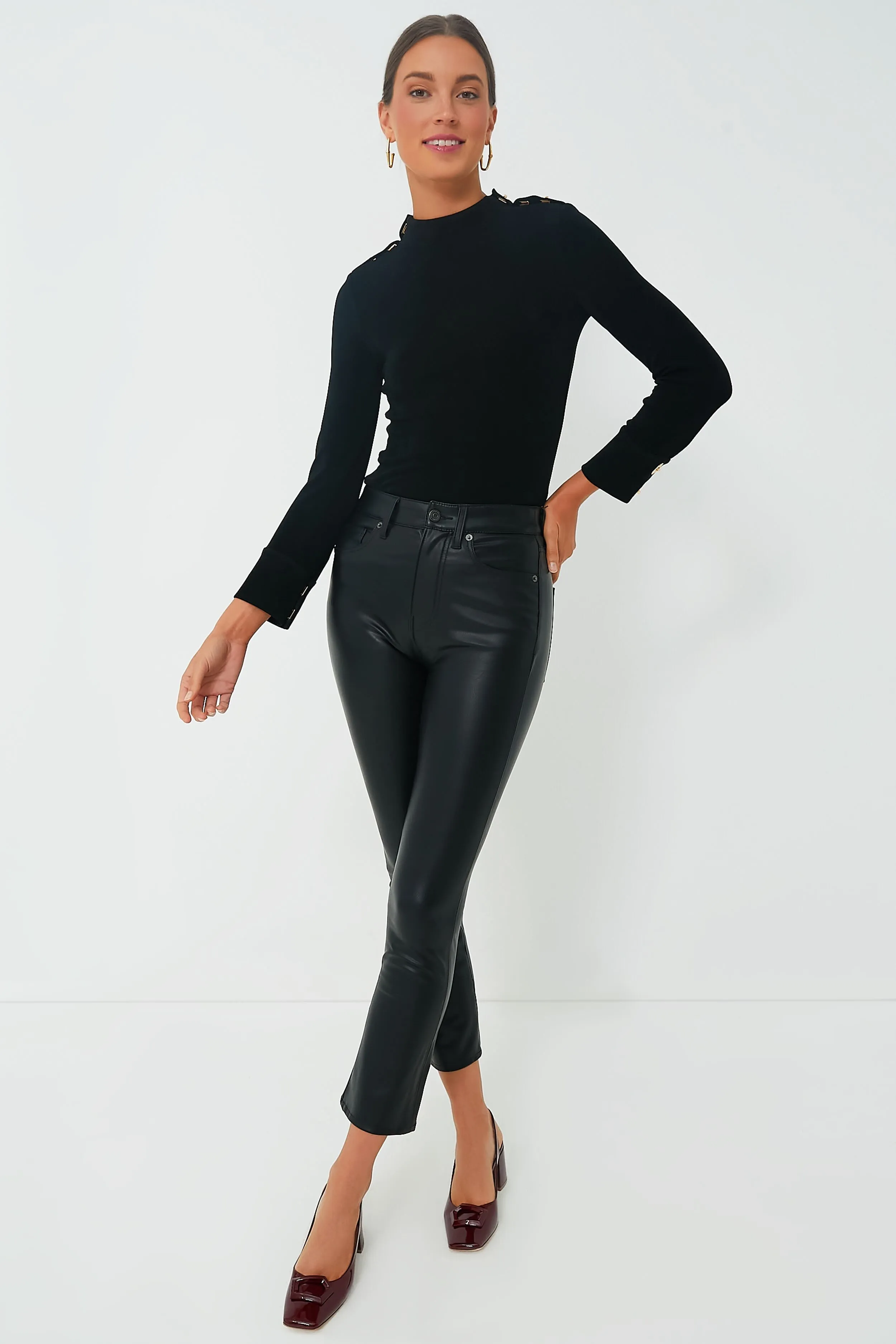 Black Clasp Shoulder Kaley Top sold by Tuckernuck product image thumbnail 2