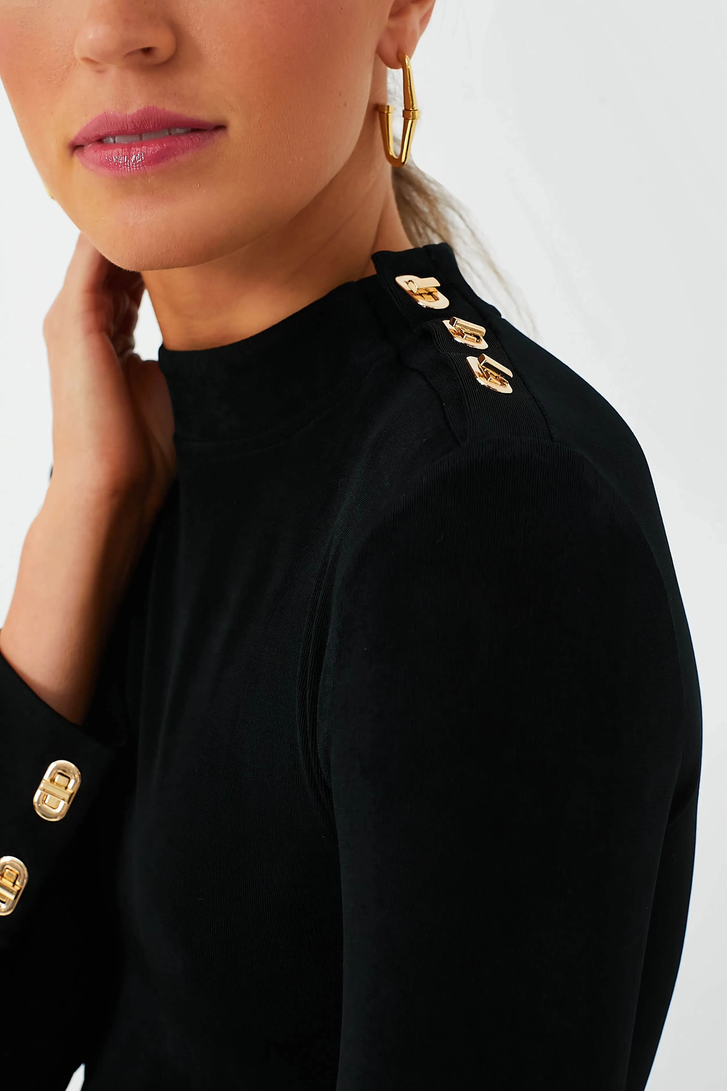 Black Clasp Shoulder Kaley Top sold by Tuckernuck product image thumbnail 3