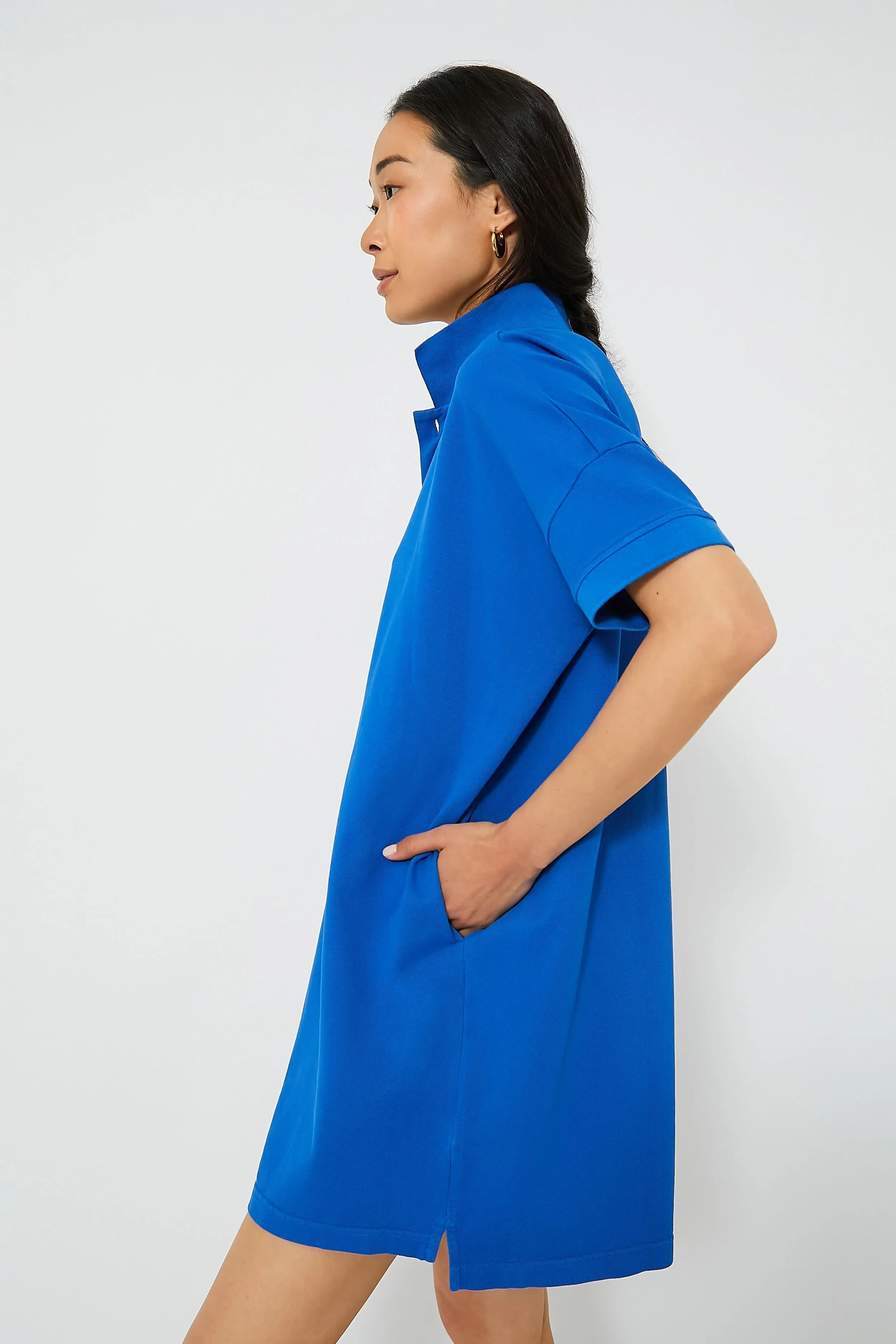 Blue Pique Teller Polo Dress sold by Tuckernuck product image thumbnail 3