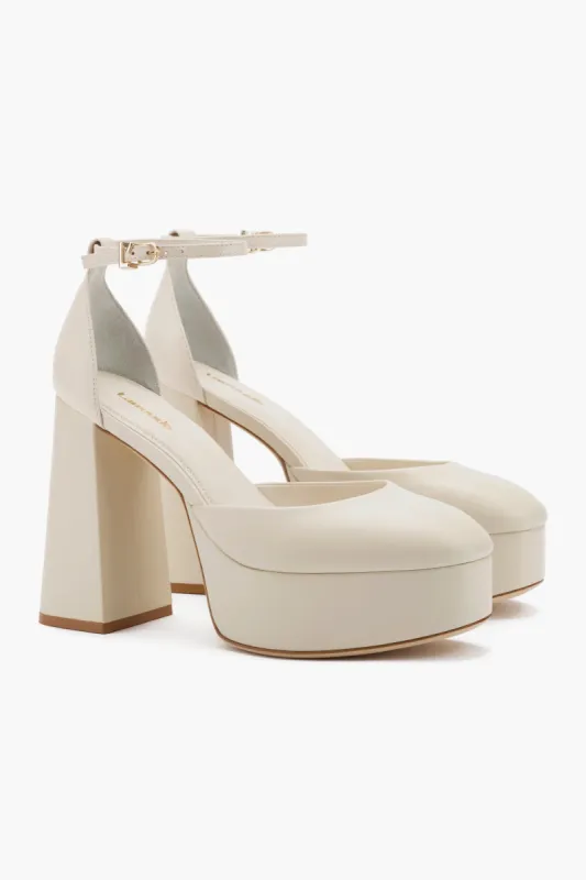 Ivory Leather Ari Pumps sold by Tuckernuck