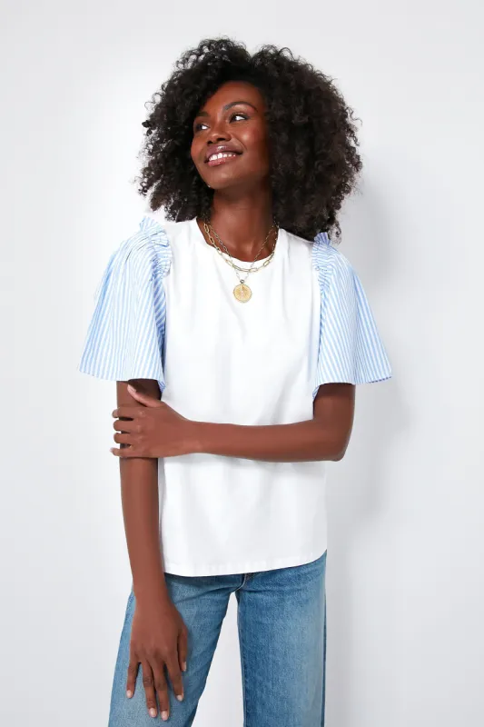 Blue Stripe Mollie Blouse sold by Tuckernuck
