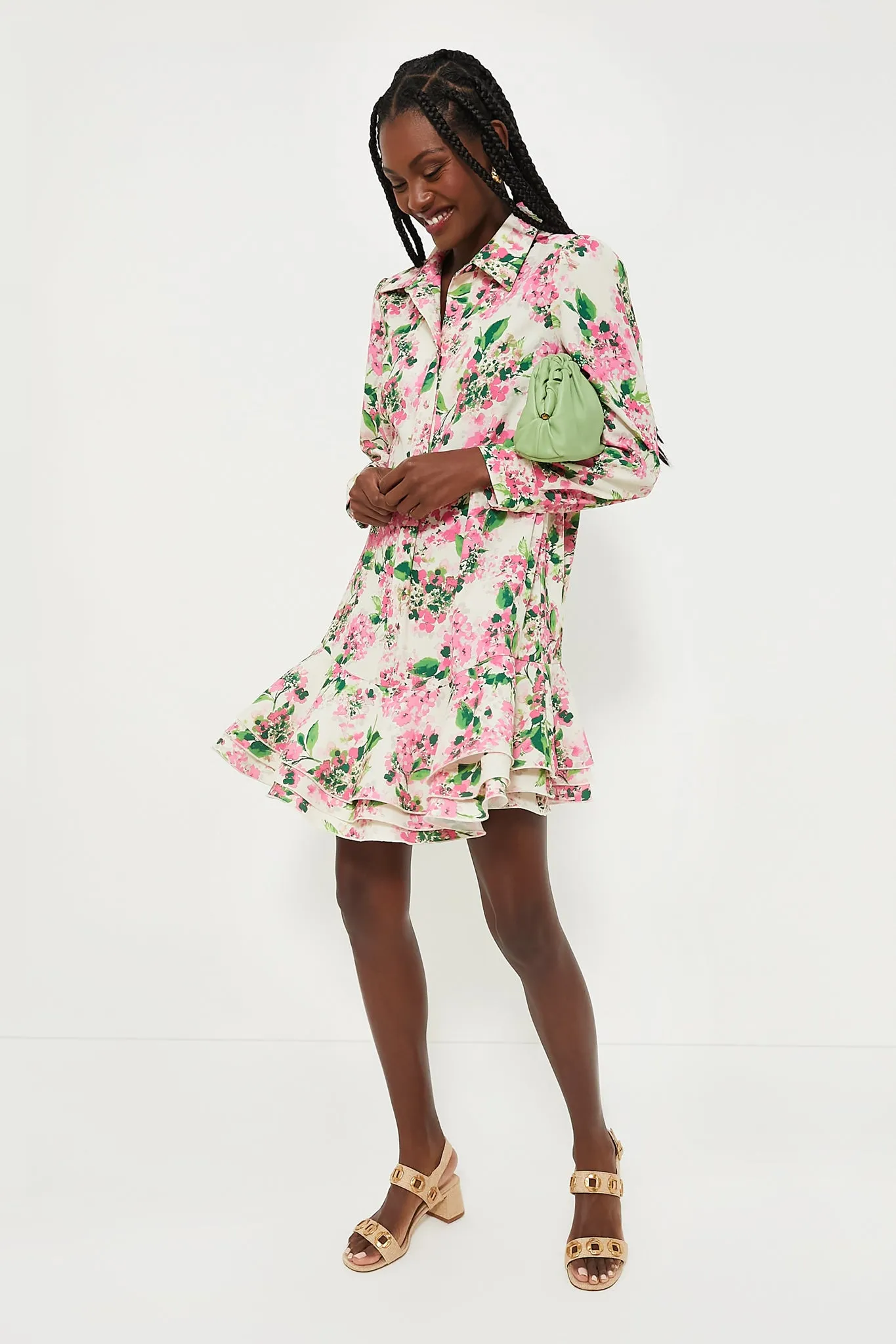 Gossamer Pink Hydrangea Callahan Shirt Dress sold by Tuckernuck product image thumbnail 2