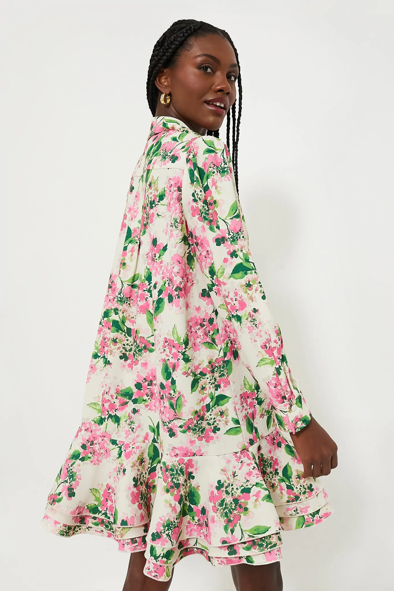 Gossamer Pink Hydrangea Callahan Shirt Dress sold by Tuckernuck product image thumbnail 4
