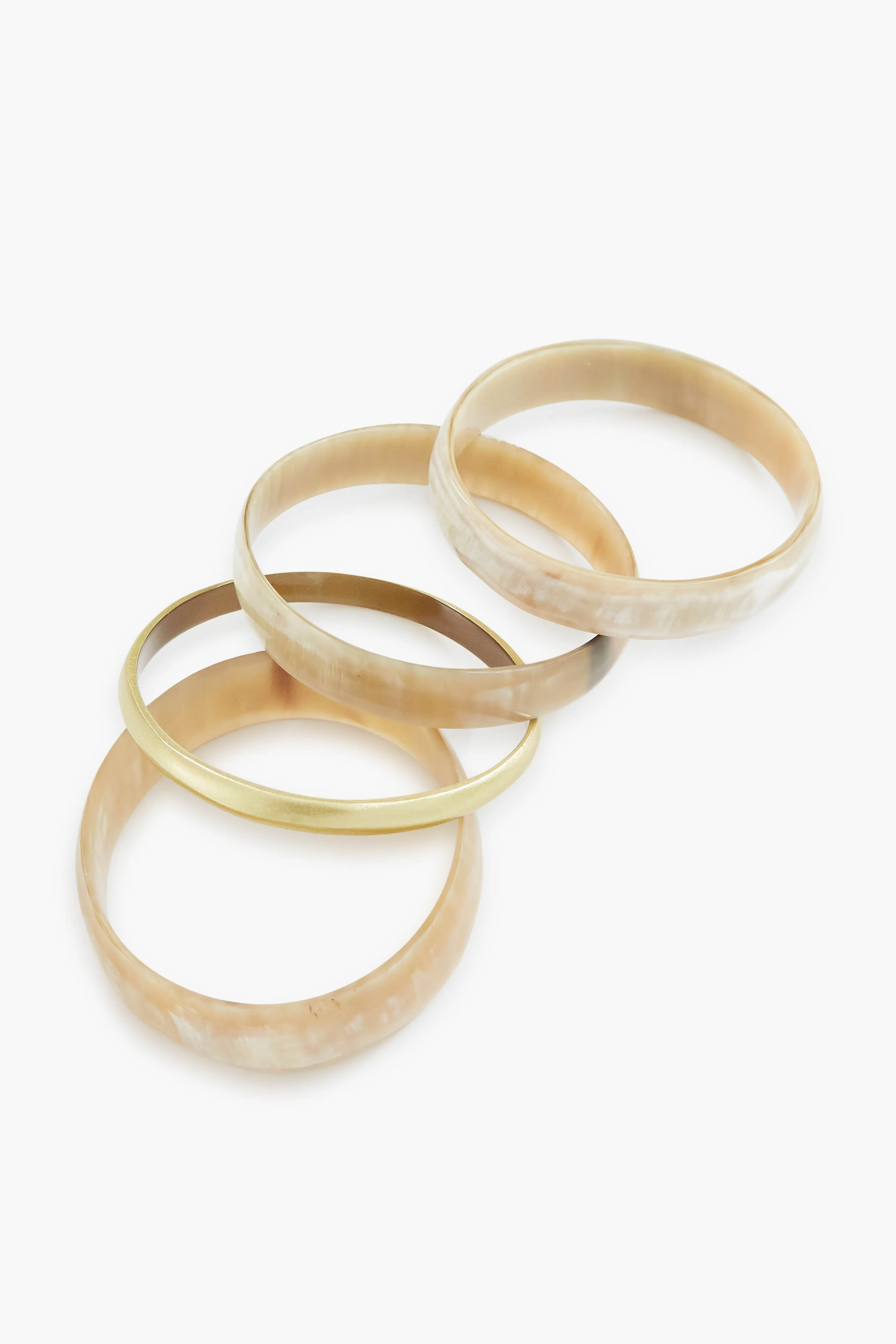 Natural Horn with Gold Bangle Set sold by Tuckernuck