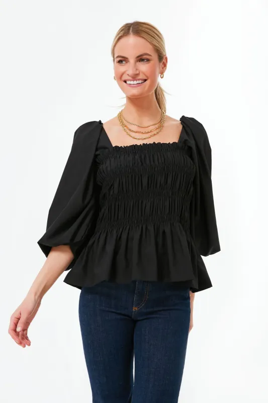 Black Annabelle Blouse sold by Tuckernuck