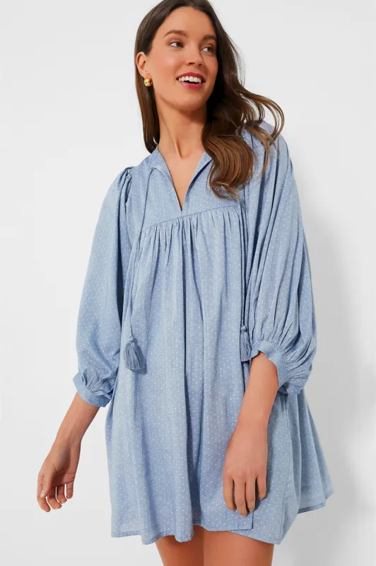 Chambray Polka Dot Daisy Dress sold by Tuckernuck