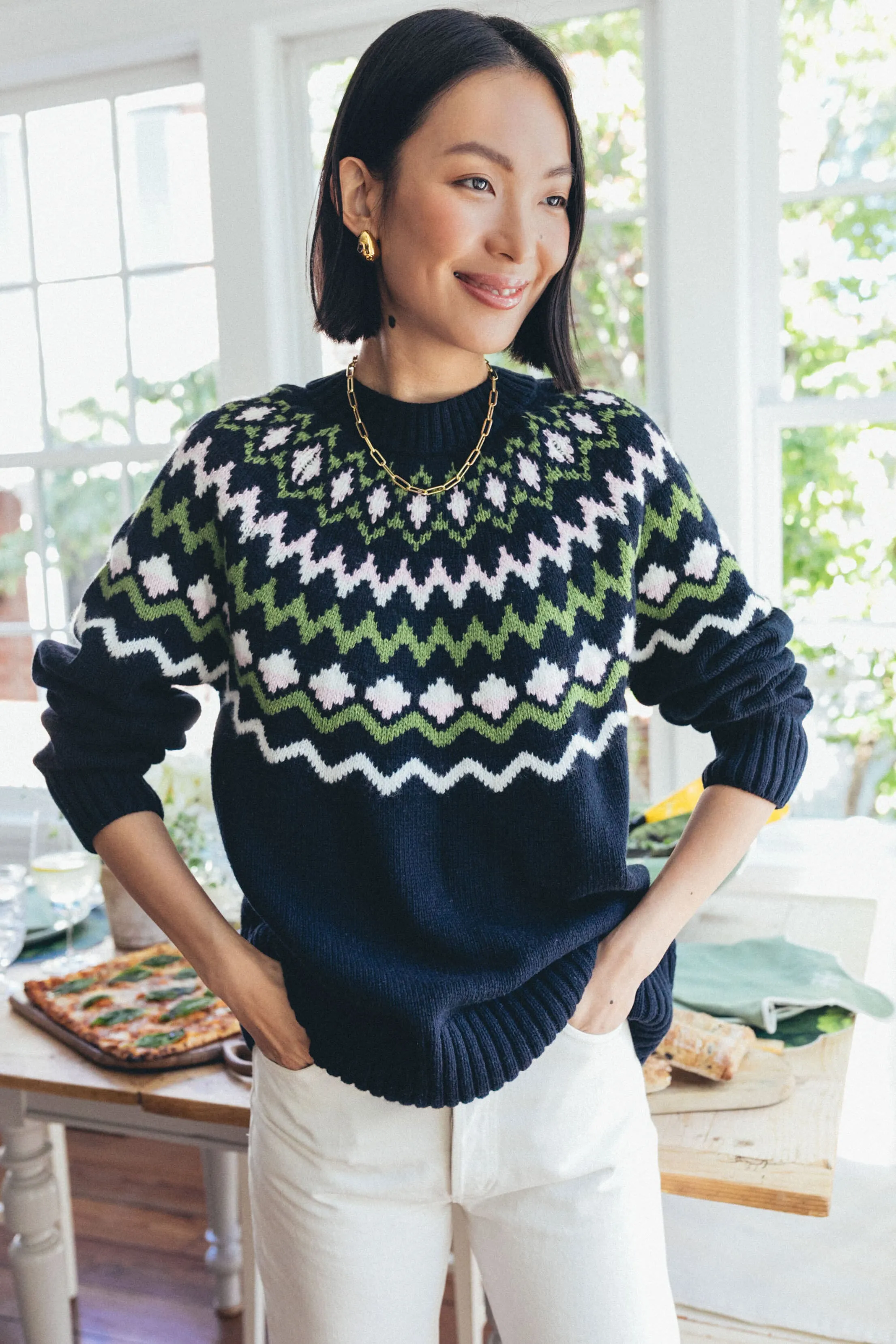 Navy Chesil Knit Sweater sold by Tuckernuck product image thumbnail 2