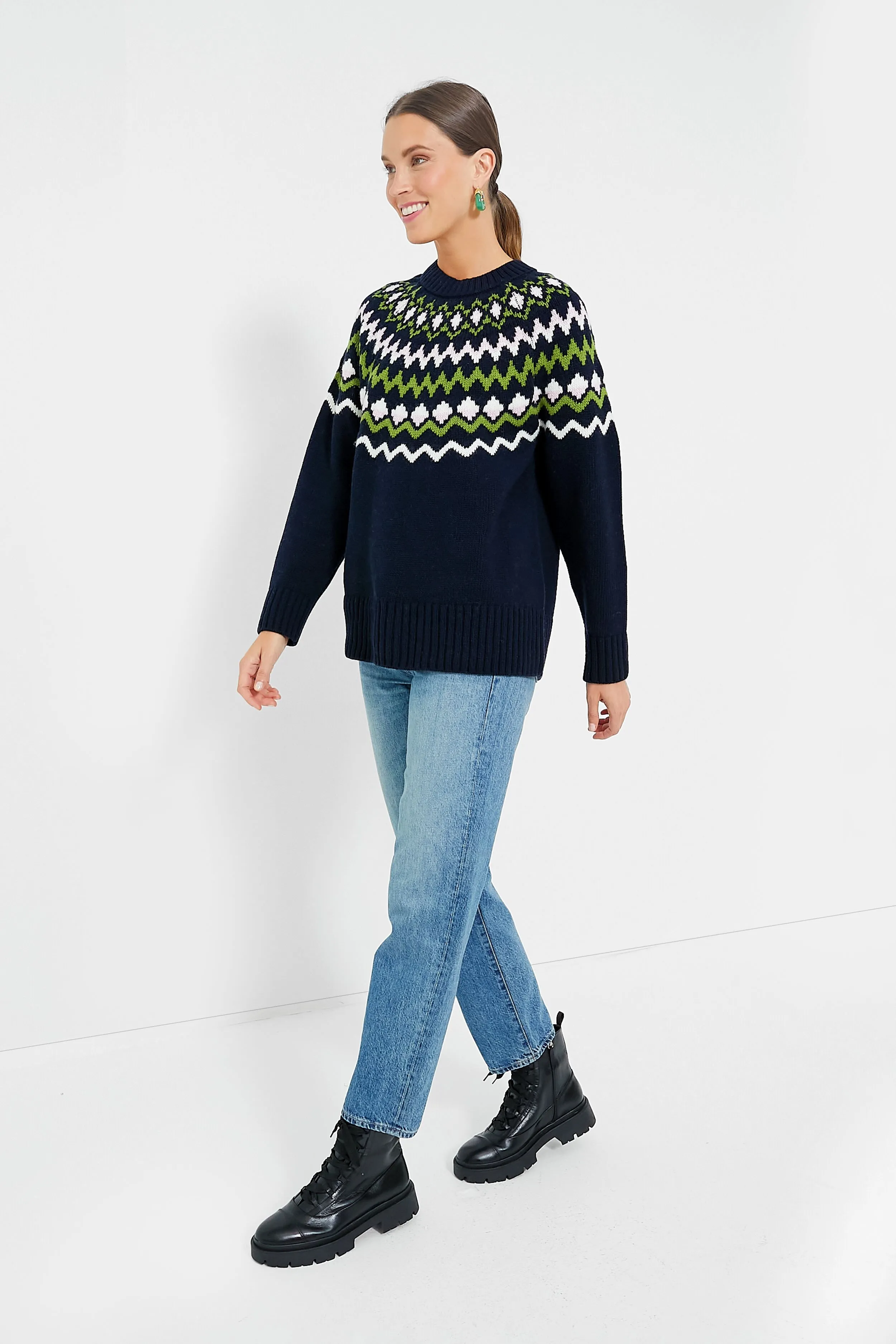 Navy Chesil Knit Sweater sold by Tuckernuck product image thumbnail 3
