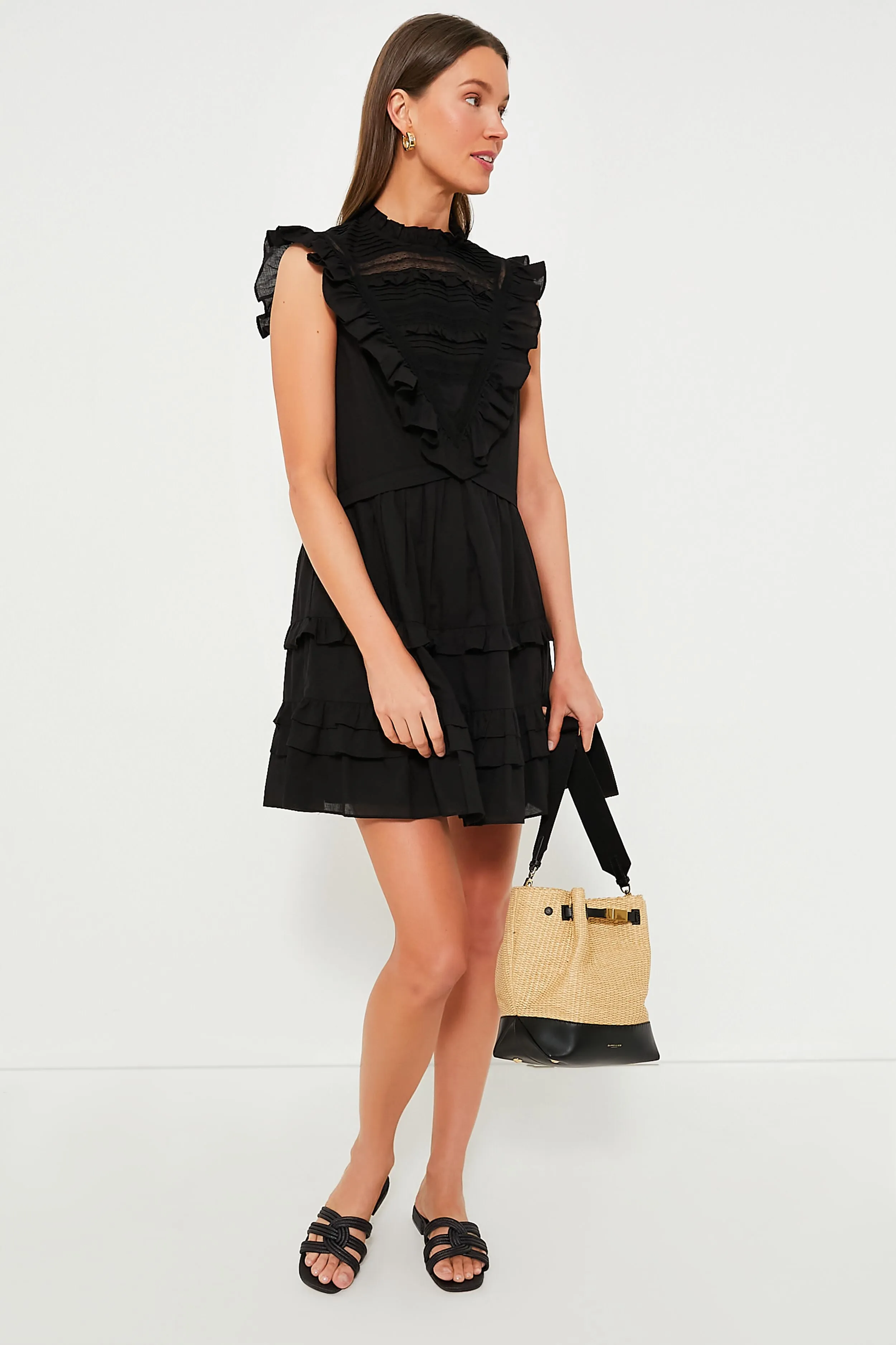 Black Cecilia Ruffle Dress sold by Tuckernuck product image thumbnail 2
