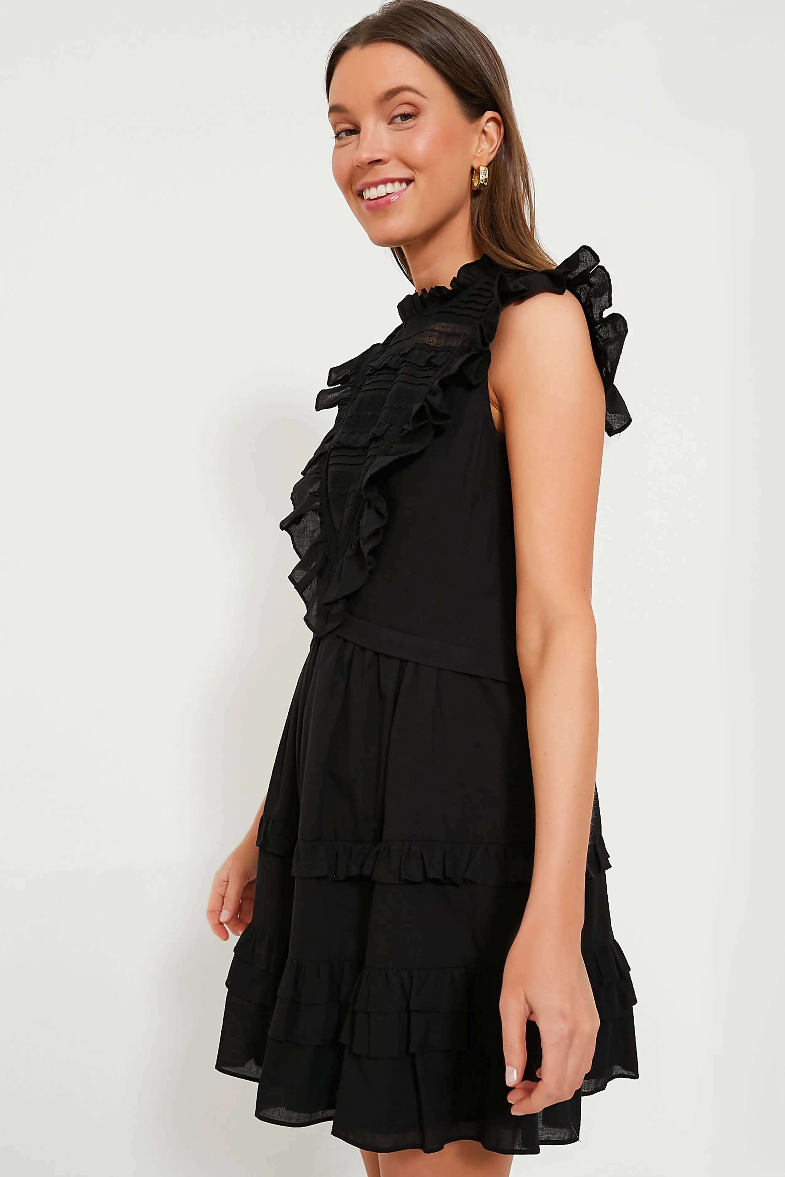 Black Cecilia Ruffle Dress sold by Tuckernuck product image thumbnail 3