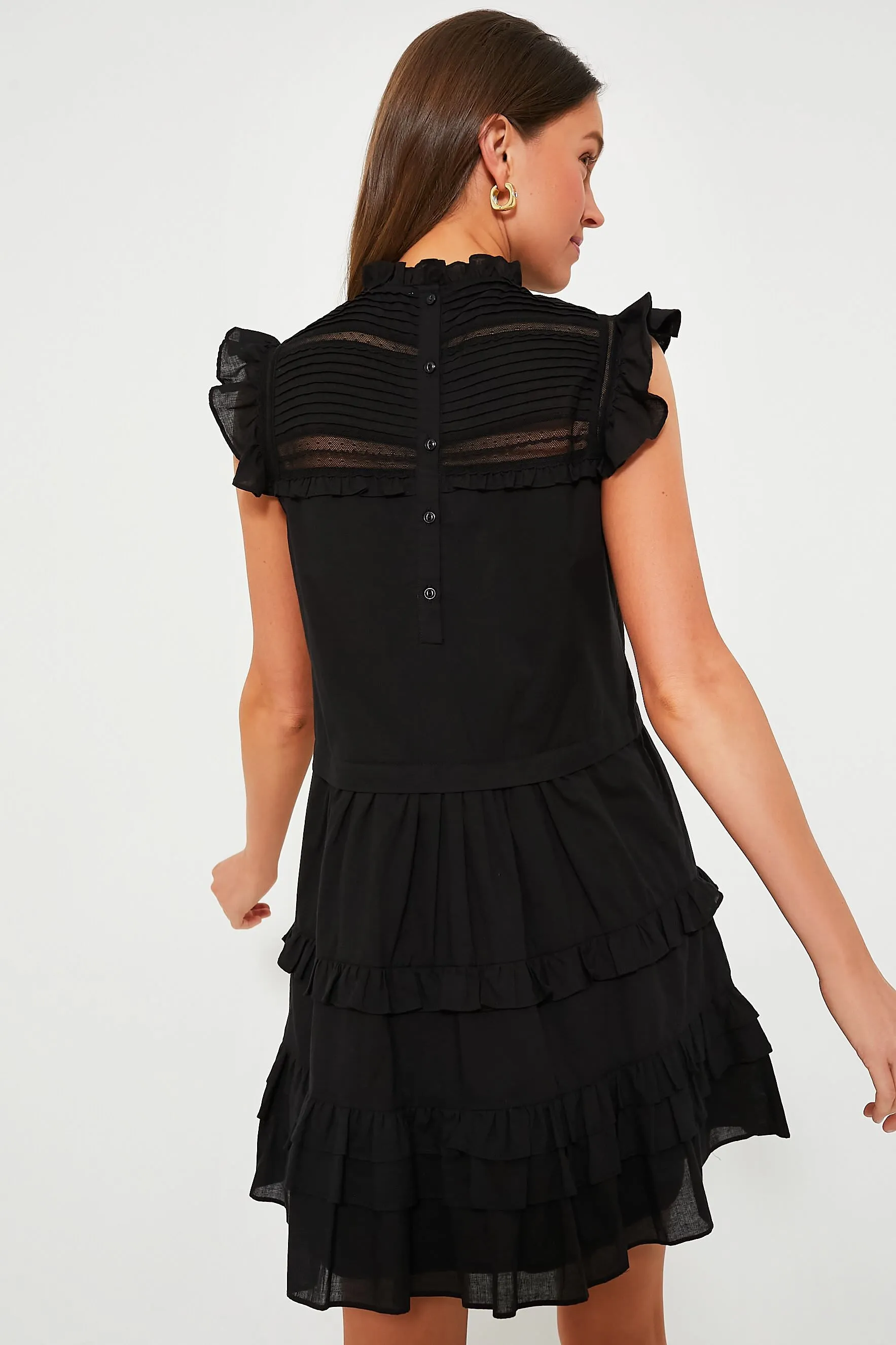 Black Cecilia Ruffle Dress sold by Tuckernuck product image thumbnail 4
