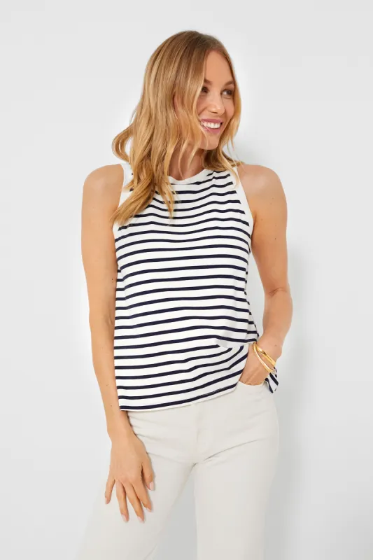 Navy Stripe Anthos Cotton Tank sold by Tuckernuck