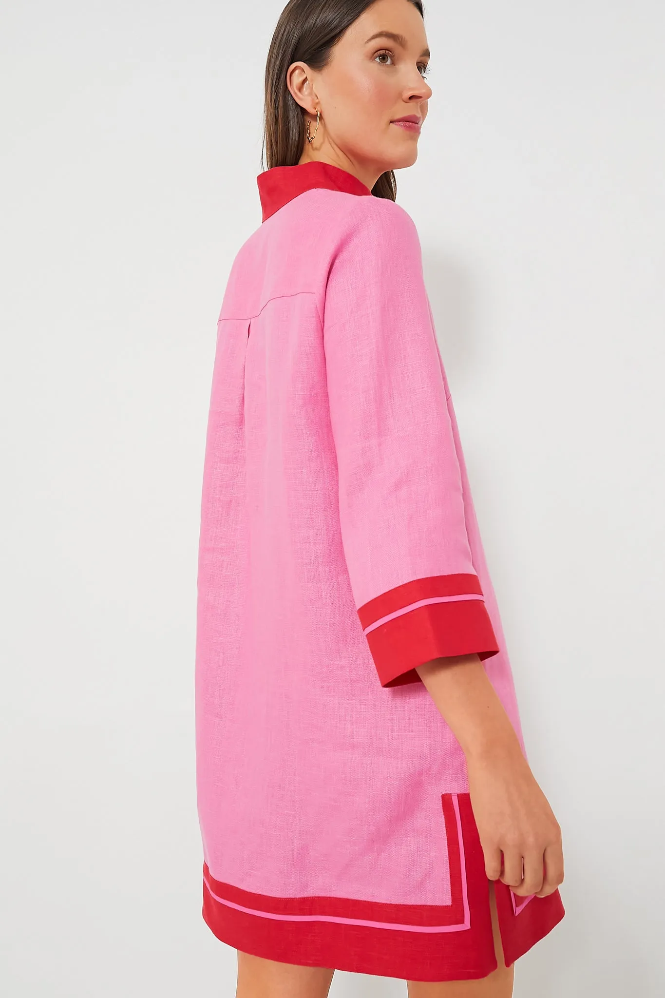 Pink and Poppy Red Collins Caftan sold by Tuckernuck product image thumbnail 5