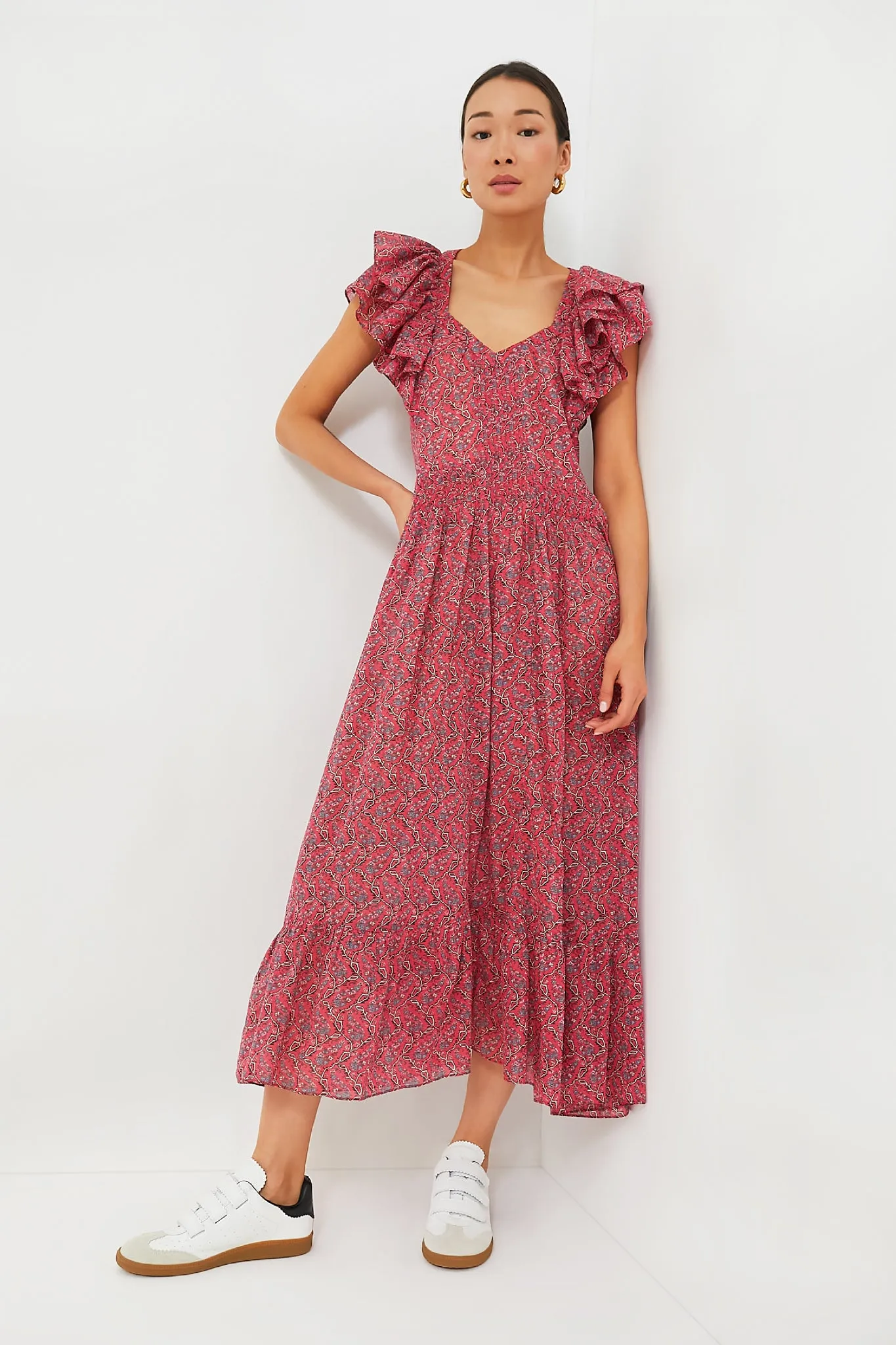 Cranberry Godralia Blossom Cotton Dress sold by Tuckernuck