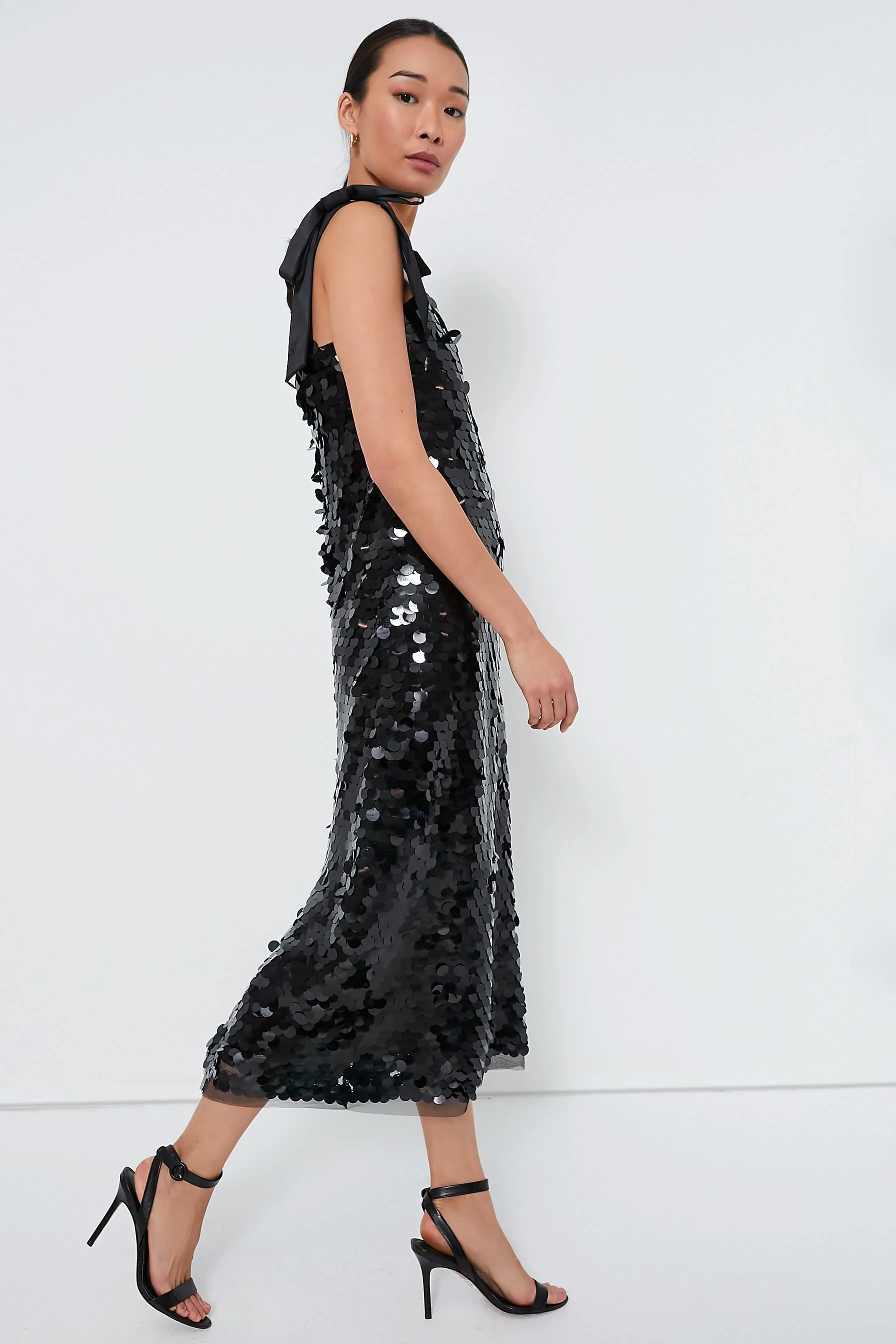 Jet Black Sequin Roxy Dress sold by Tuckernuck product image thumbnail 3