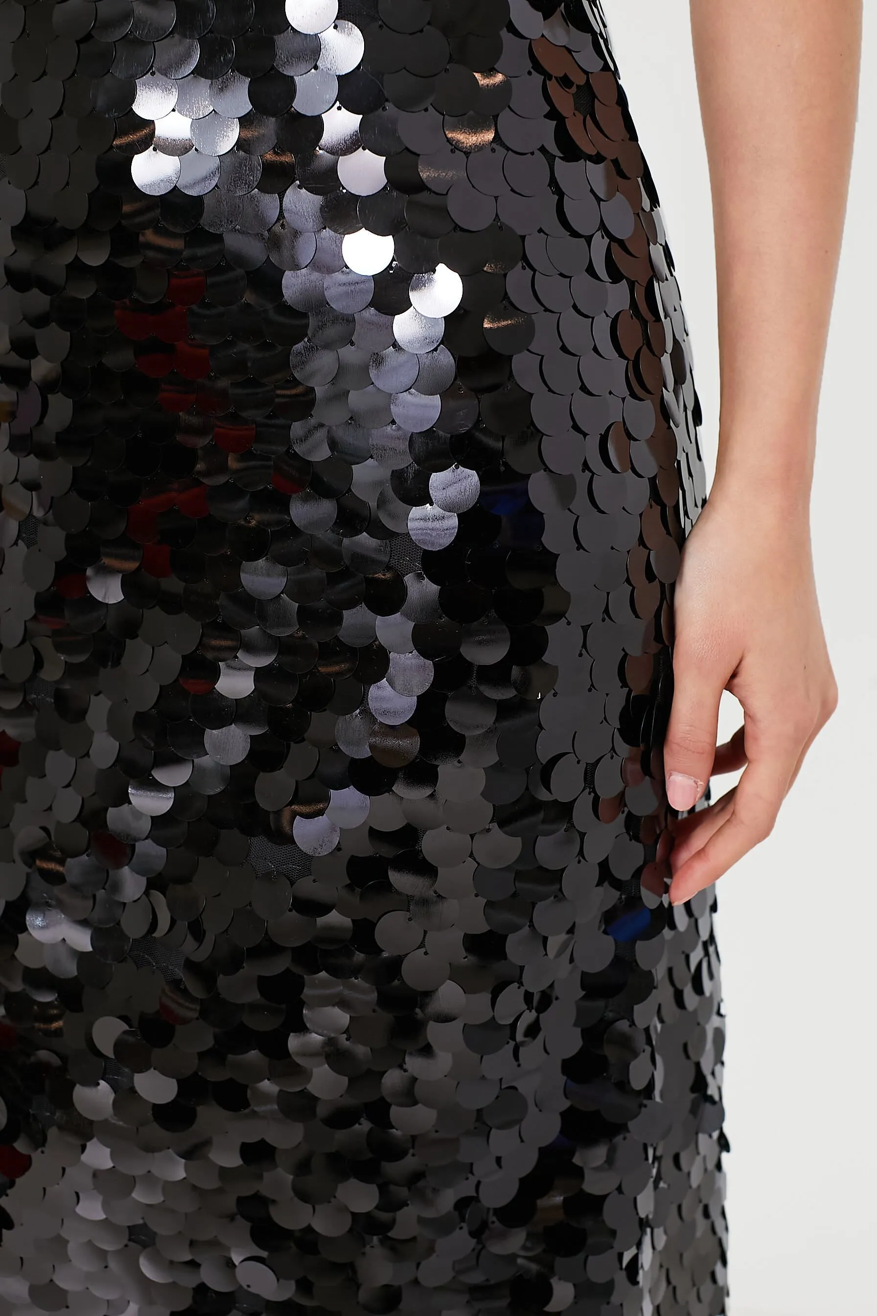 Jet Black Sequin Roxy Dress sold by Tuckernuck product image thumbnail 5