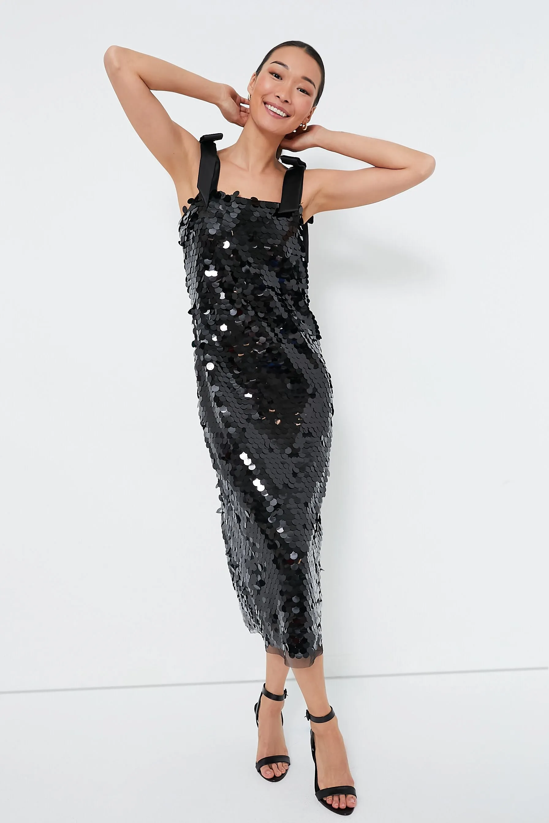 Jet Black Sequin Roxy Dress sold by Tuckernuck product image thumbnail 2