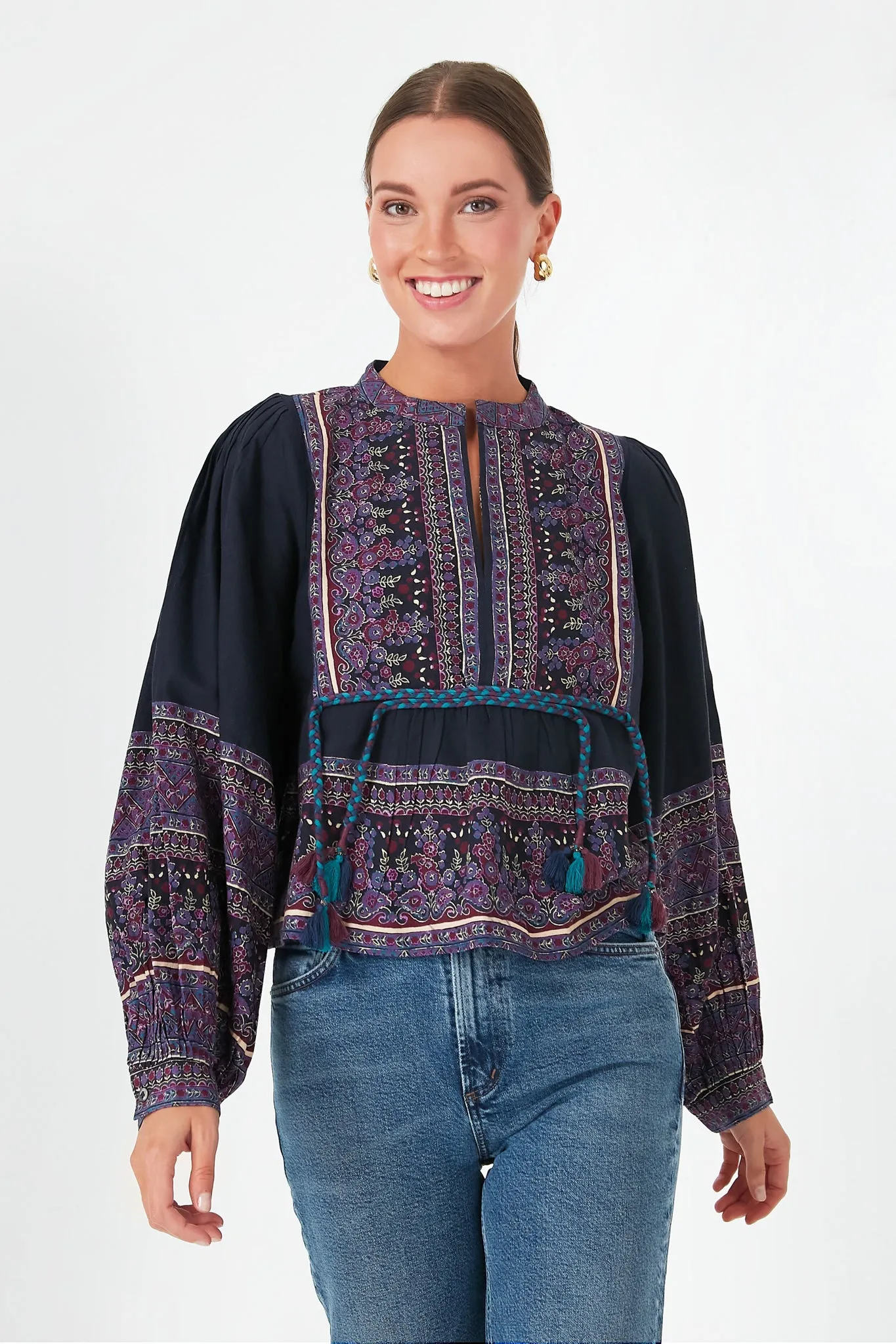 Iris Adella Print Long Sleeve Top sold by Tuckernuck