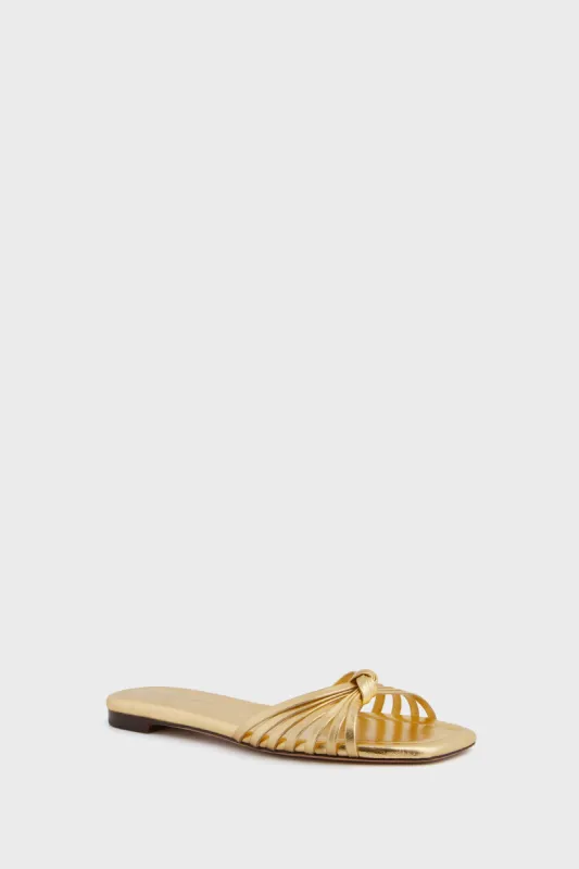 Gold Metallic Izzie Sandals made by Loeffler Randall