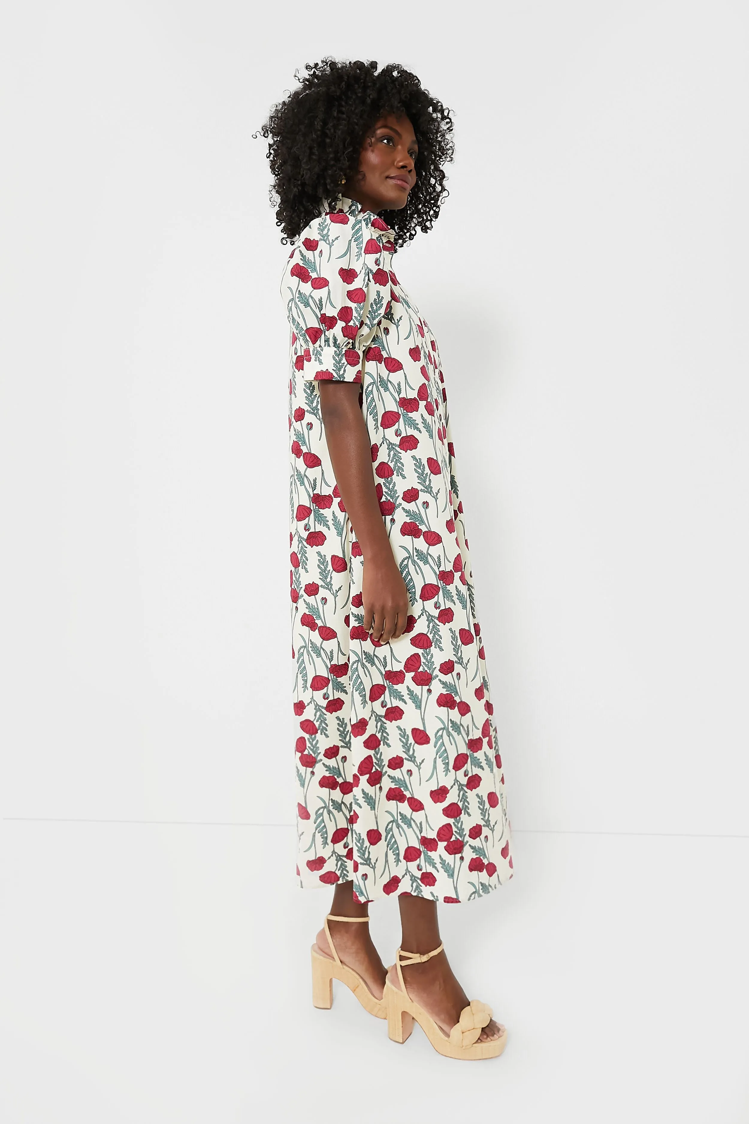 Amaryllis Floral Louisa Midi Dress sold by Tuckernuck product image thumbnail 3