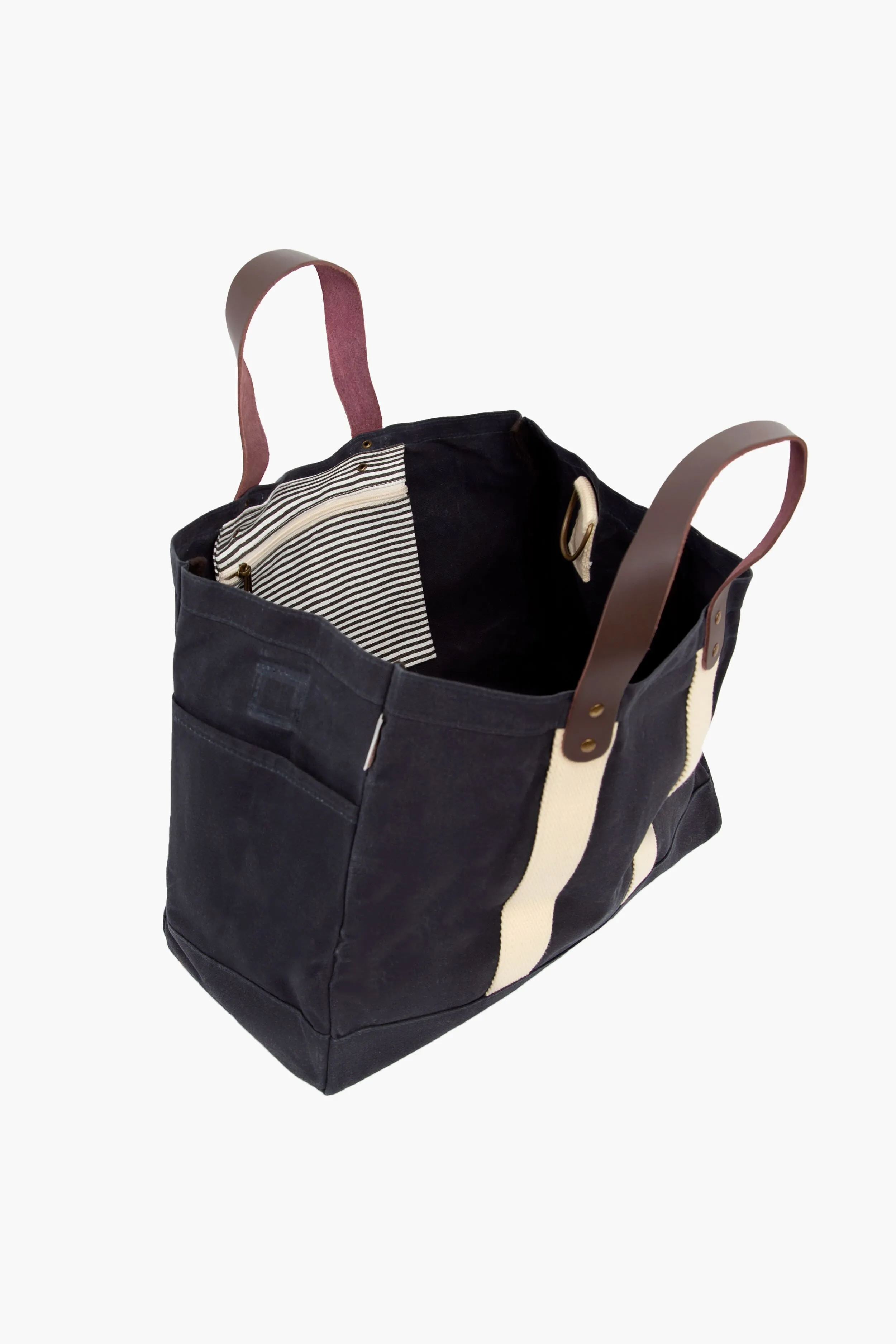 Slate Waxed Commuter Tote sold by Tuckernuck product image thumbnail 4