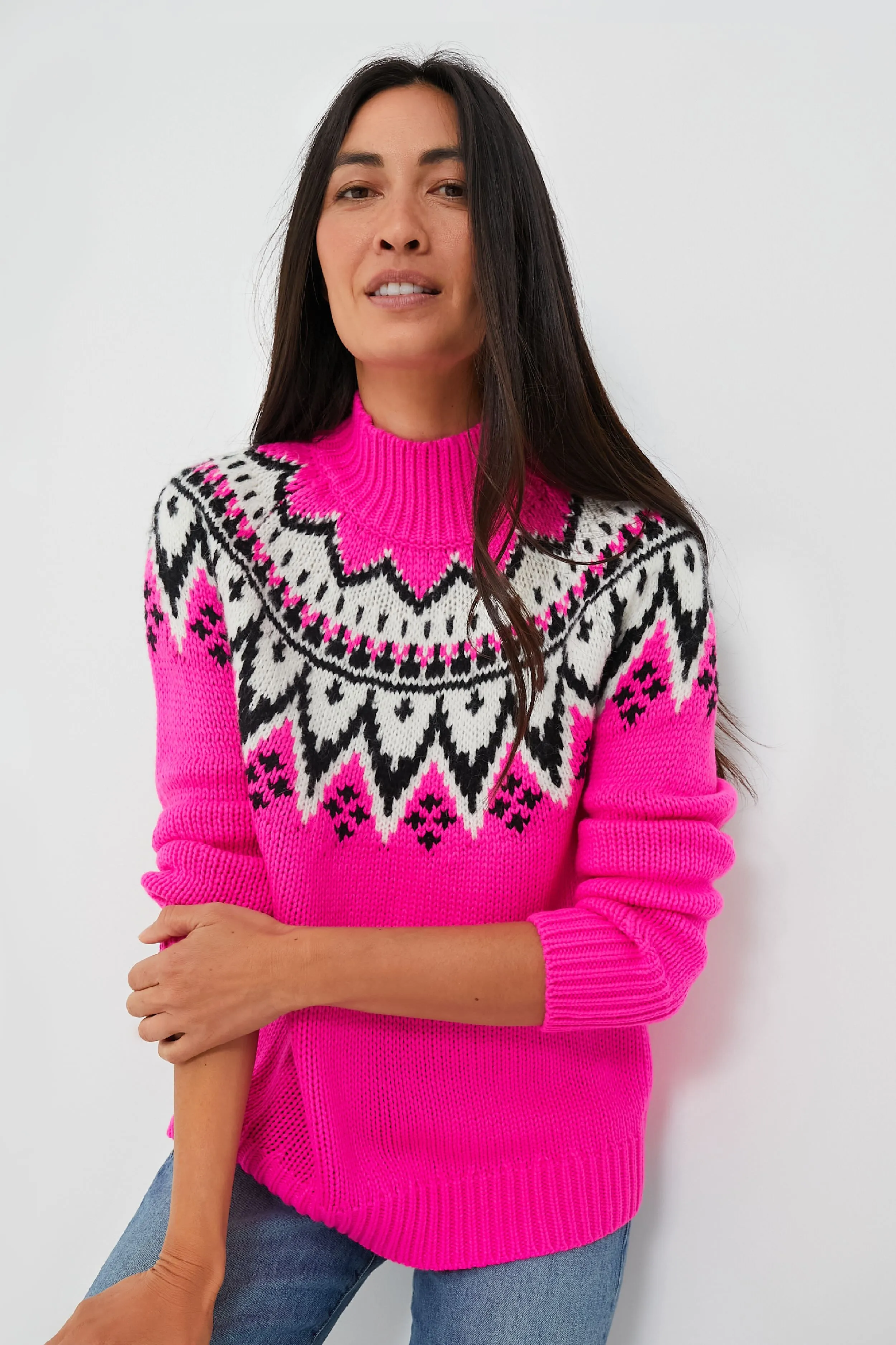 Bright Pink Kienna Sweater sold by Tuckernuck