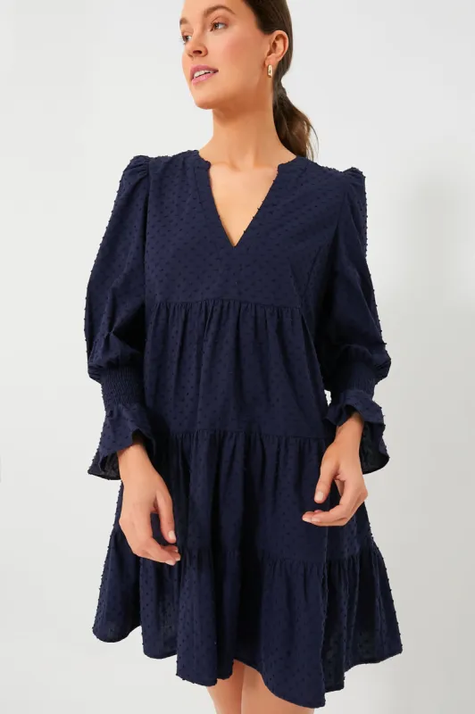 Navy Swiss Dot Kenzo Dress sold by Tuckernuck