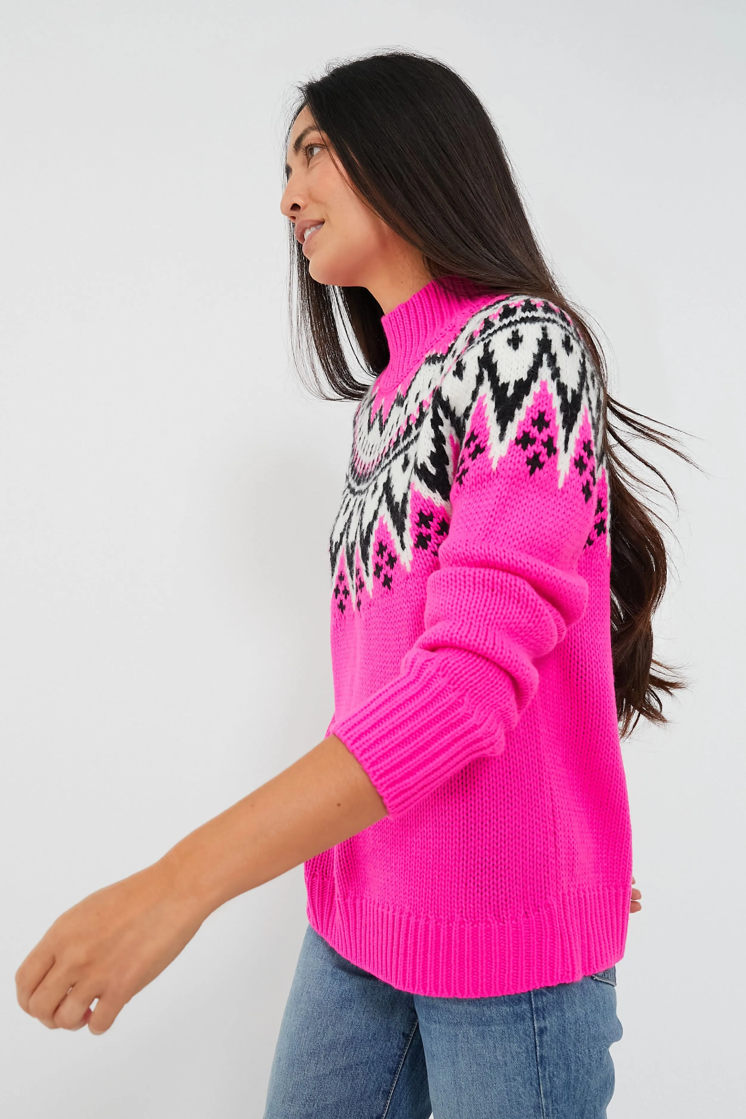 Bright Pink Kienna Sweater sold by Tuckernuck product image thumbnail 3