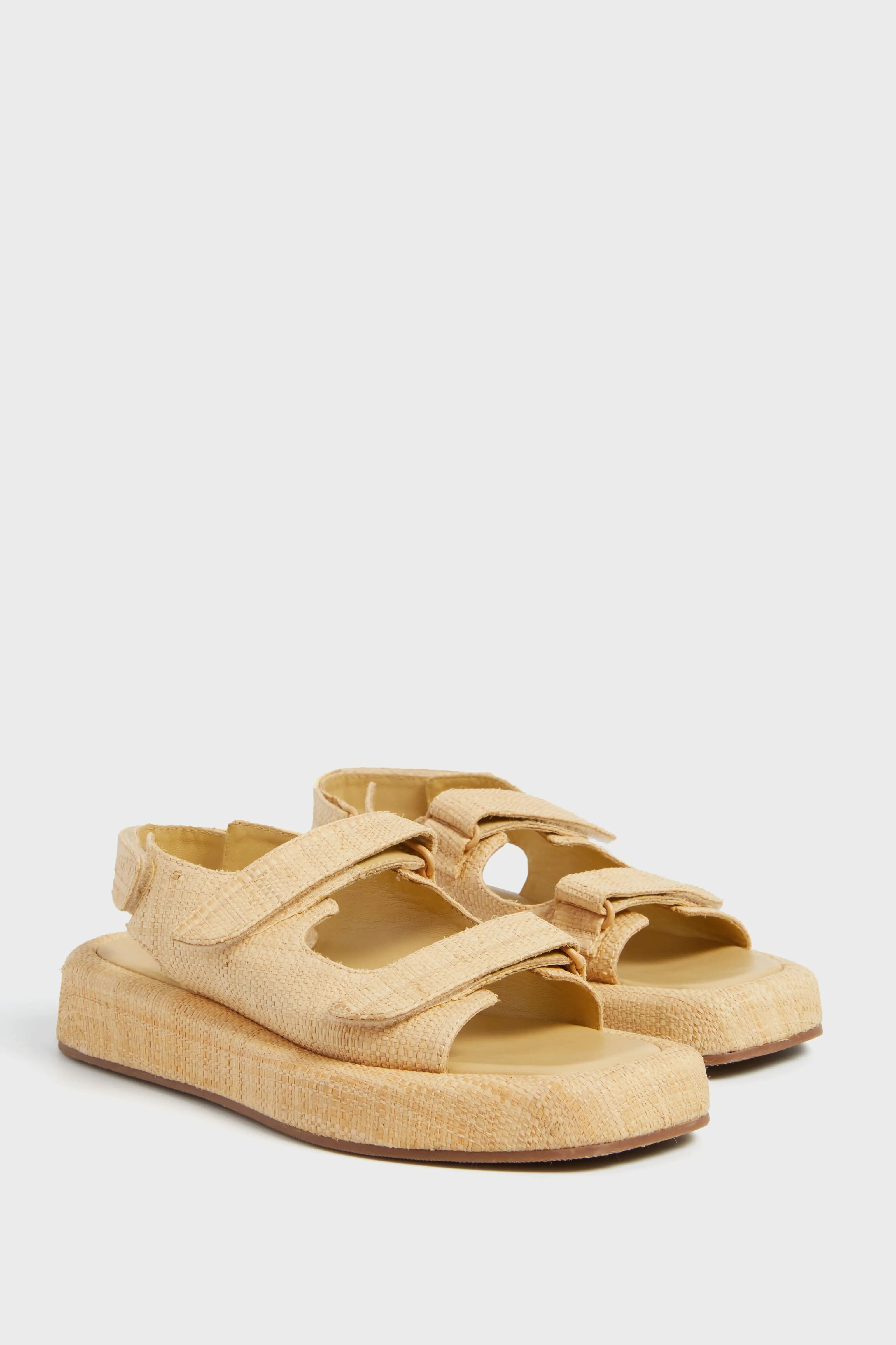 Natural Straw Blaise Two Band Platform Sandal sold by Tuckernuck product image thumbnail 3