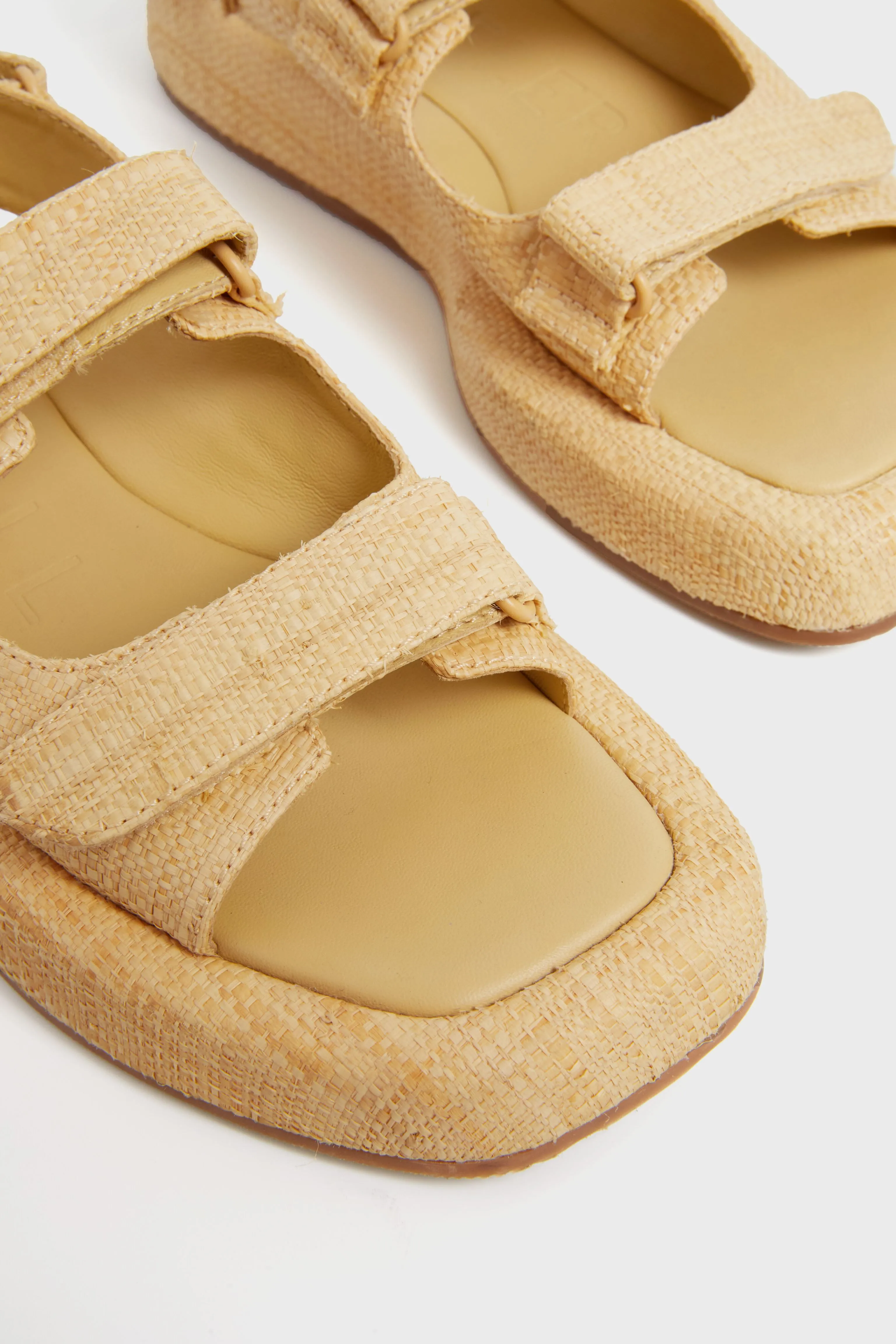 Natural Straw Blaise Two Band Platform Sandal sold by Tuckernuck product image thumbnail 4