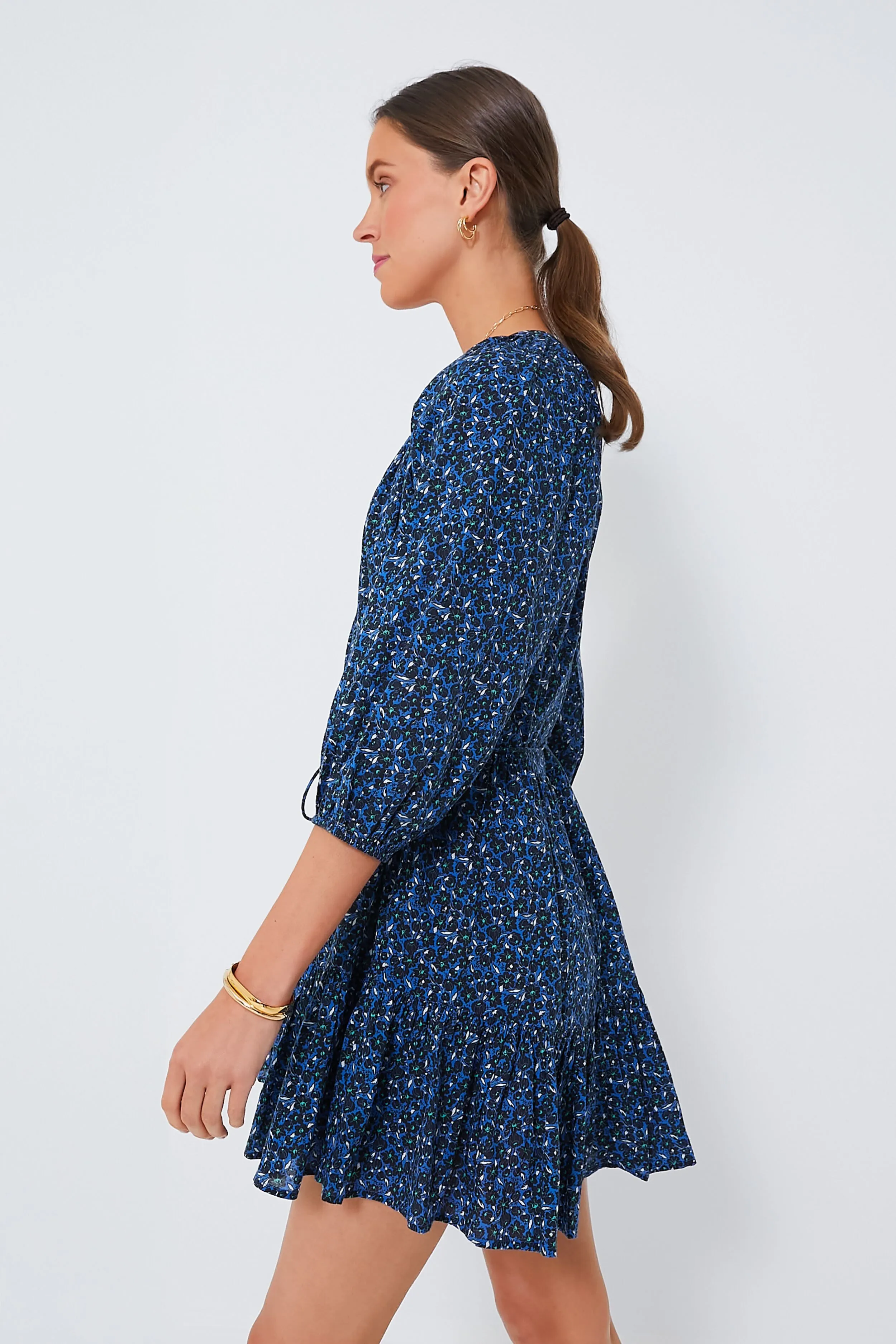 Spagliato Floral Blue Mini Mitte Dress sold by Tuckernuck product image thumbnail 3