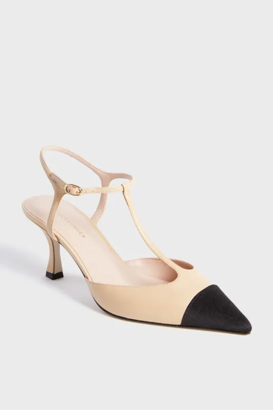 Nude Leather Margot Heels sold by Tuckernuck