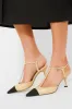 Nude Leather Margot Heels sold by Tuckernuck