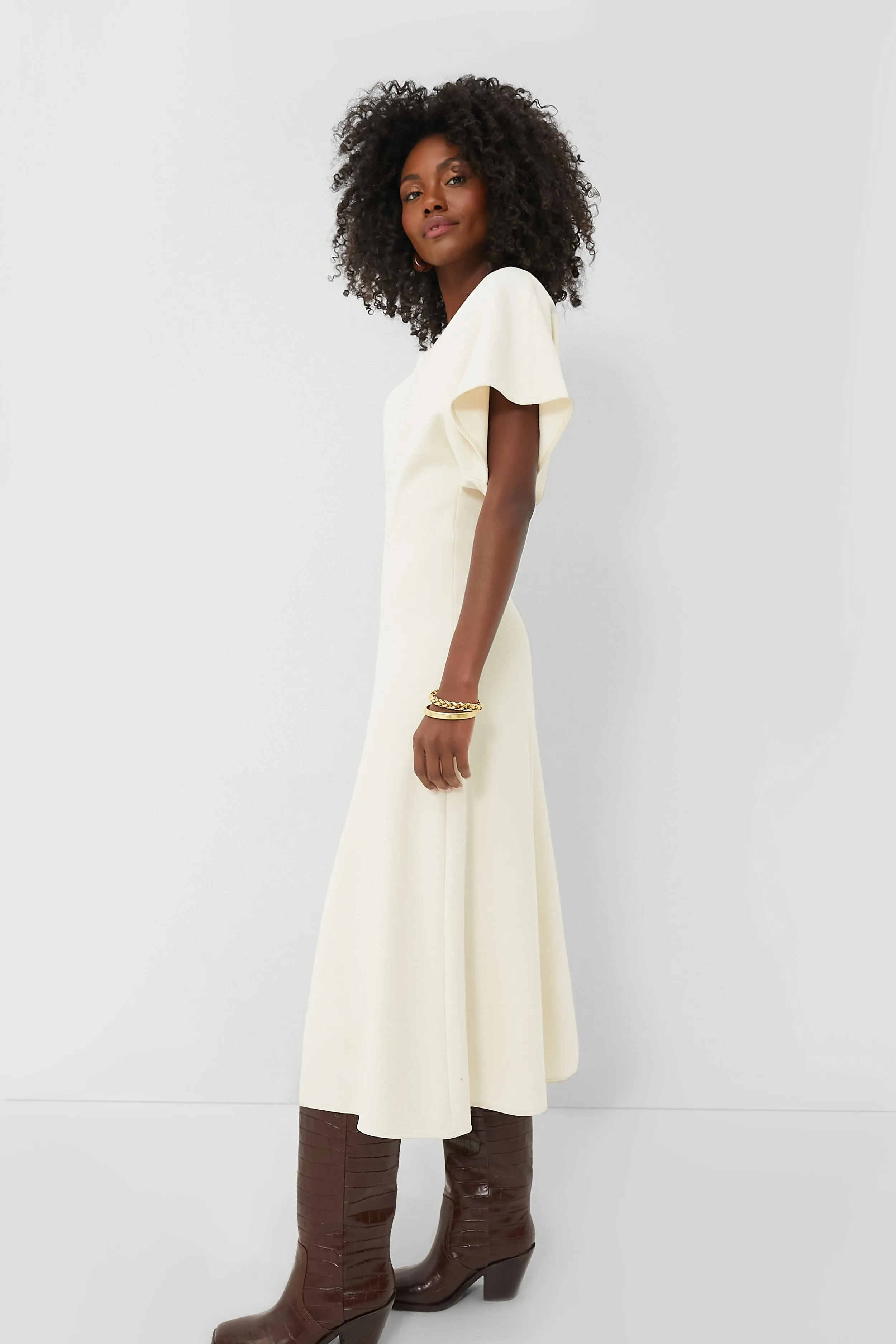 Ecru Ariana Midi Dress sold by Tuckernuck product image thumbnail 3