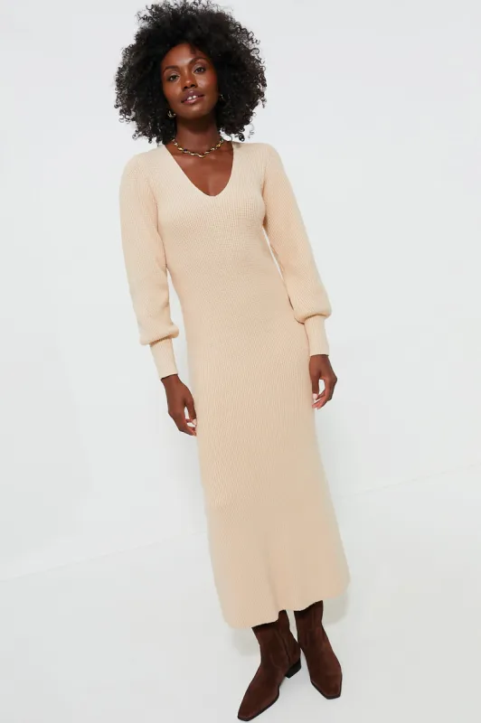 Almond Knit Anya Midi Dress sold by Tuckernuck