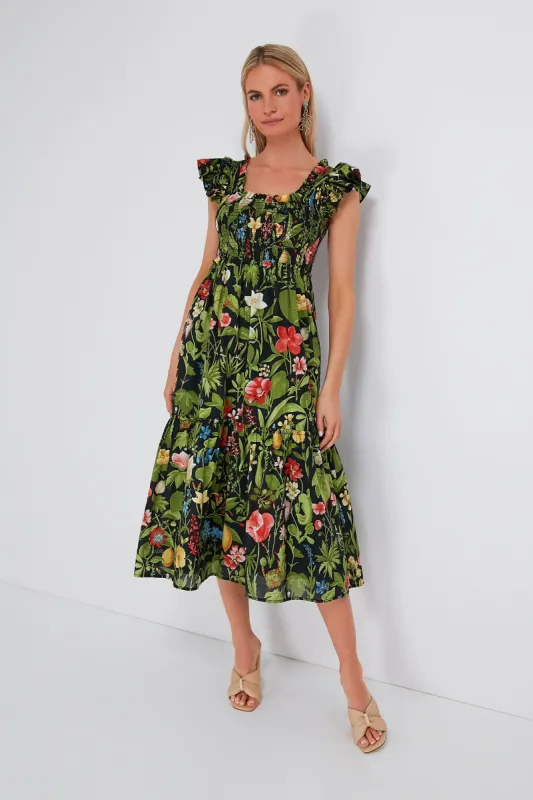 Noir Blooming Botanical Mallie Dress sold by Tuckernuck