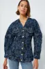 Mid Blue Stone Lazer Denim Shaped Sleeve Blazer sold by Tuckernuck