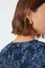 Mid Blue Stone Lazer Denim Shaped Sleeve Blazer sold by Tuckernuck