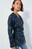Mid Blue Stone Lazer Denim Shaped Sleeve Blazer sold by Tuckernuck