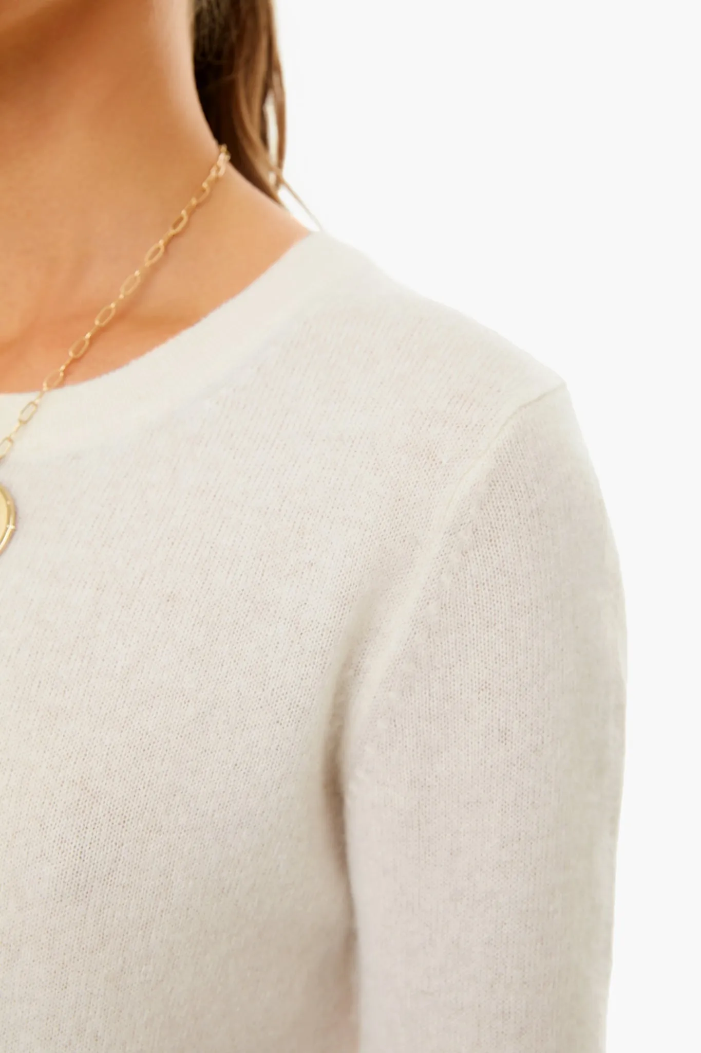 Soft White Cashmere Classic Crewneck Sweater sold by Tuckernuck product image thumbnail 5